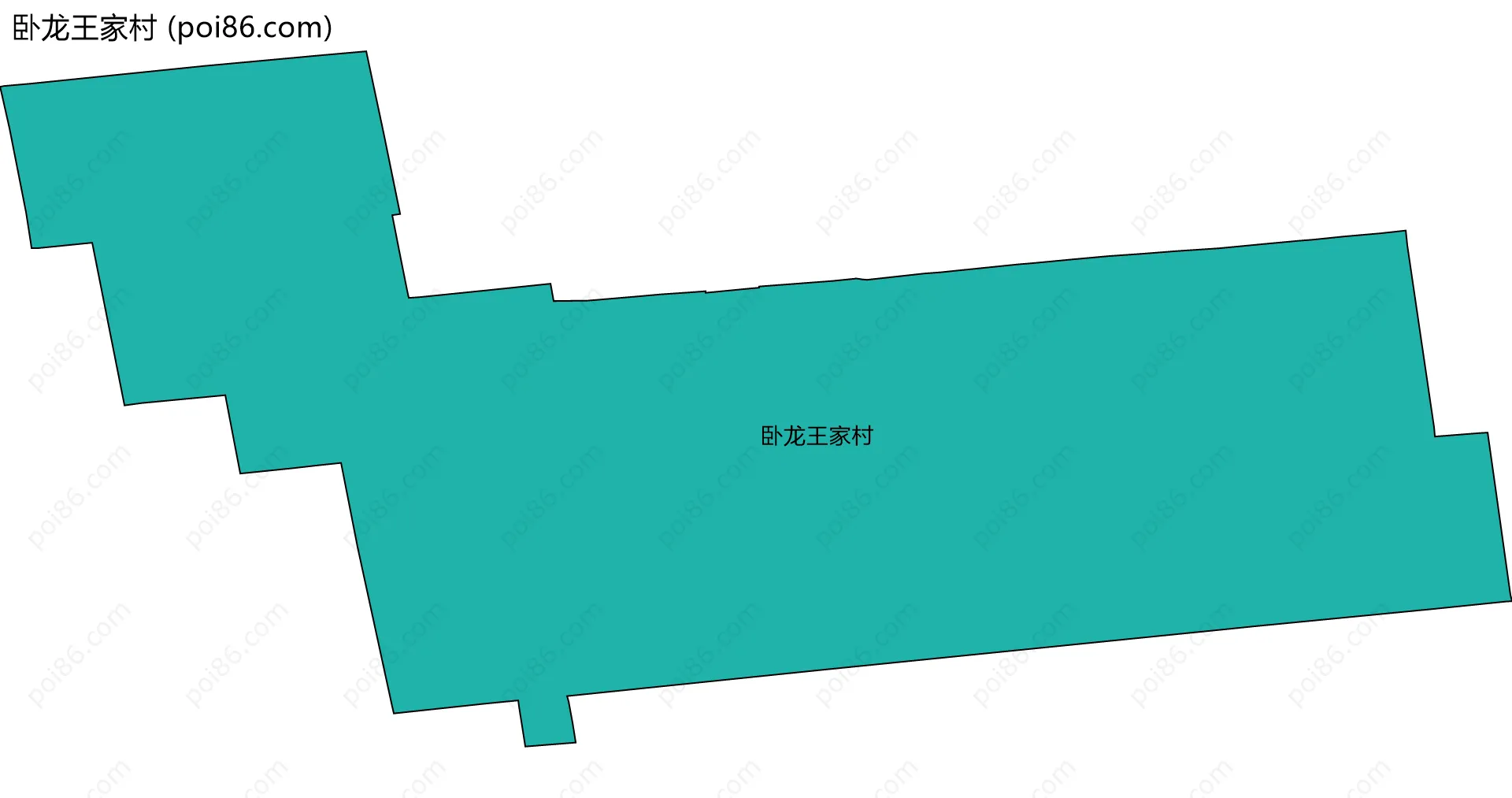 卧龙王家村边界地图