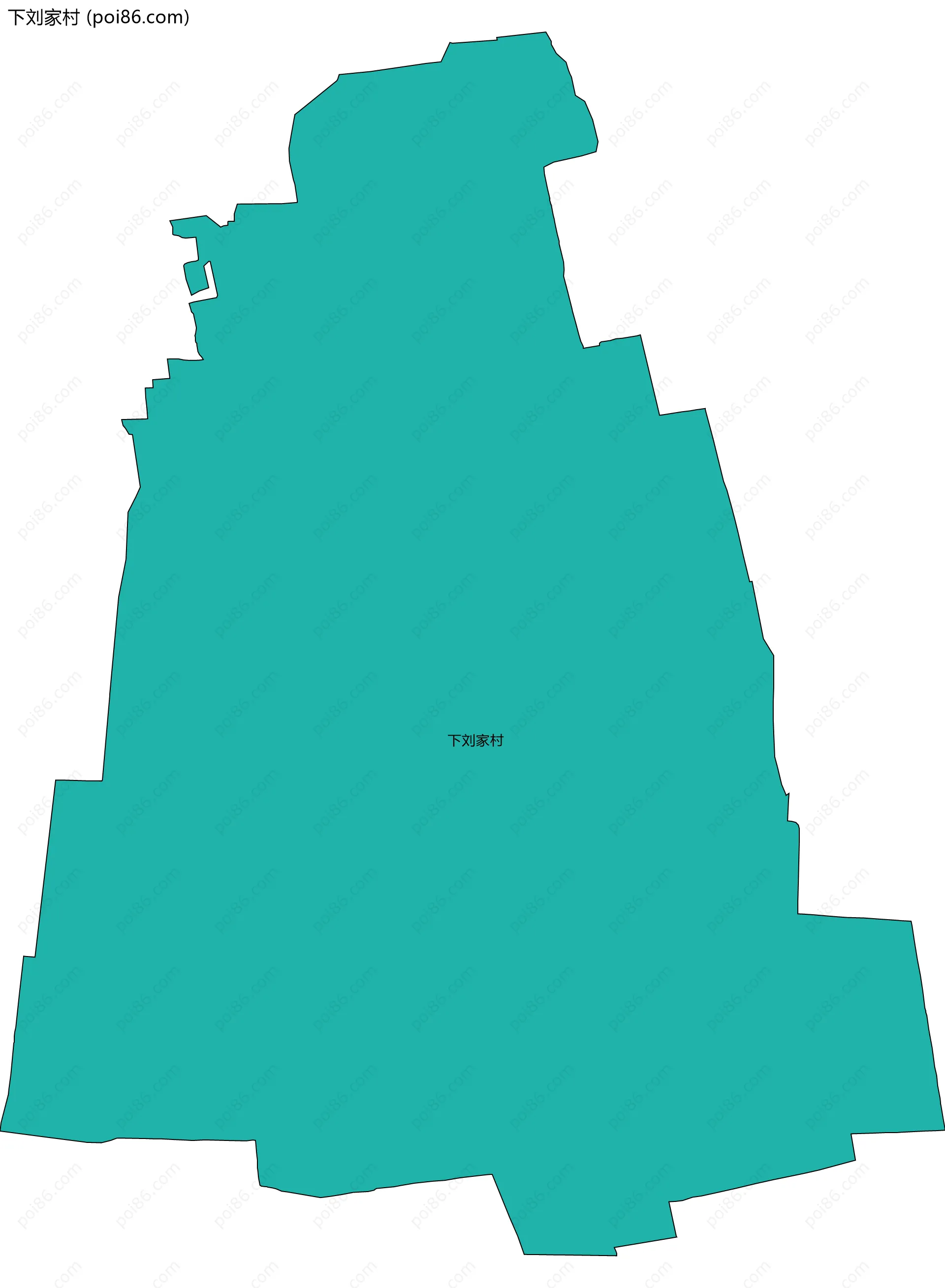 下刘家村边界地图