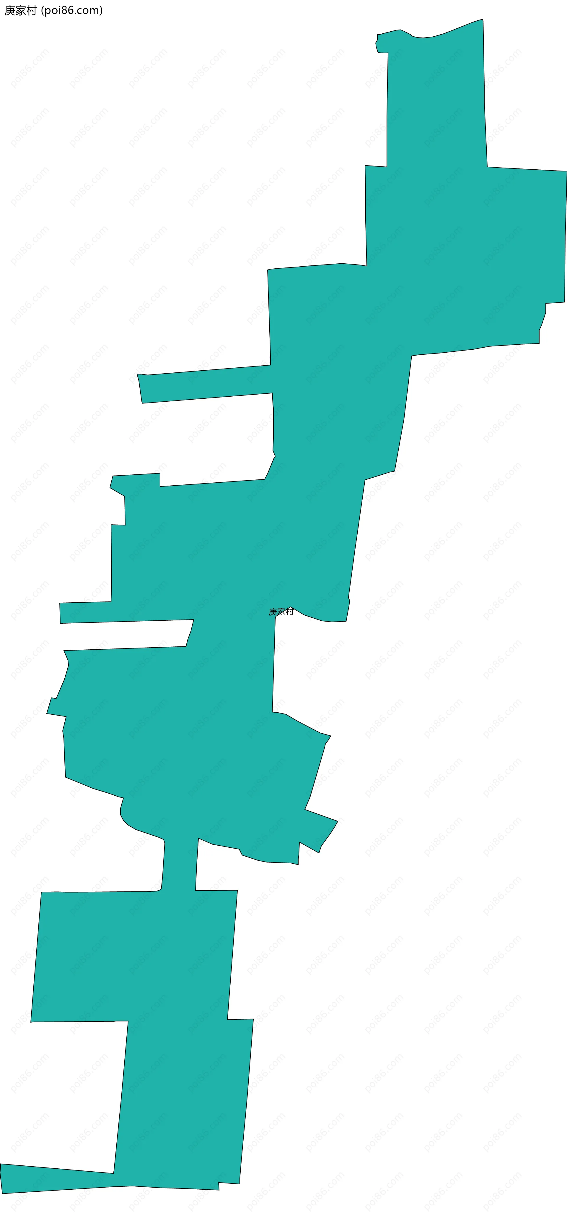 庚家村边界地图