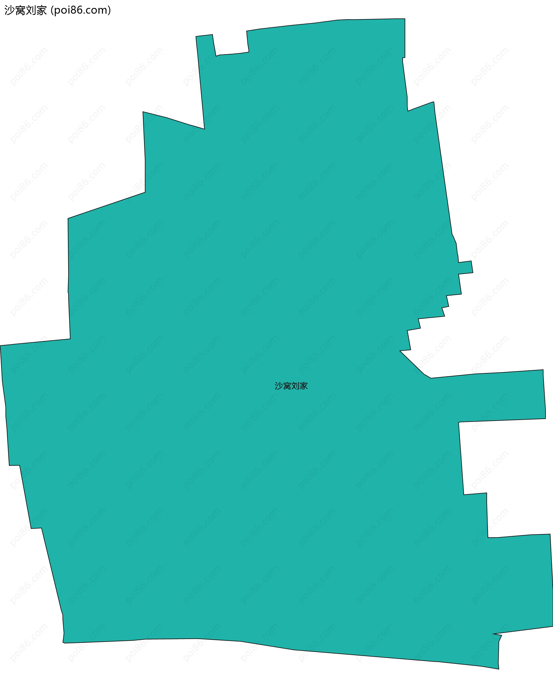 沙窝刘家边界地图