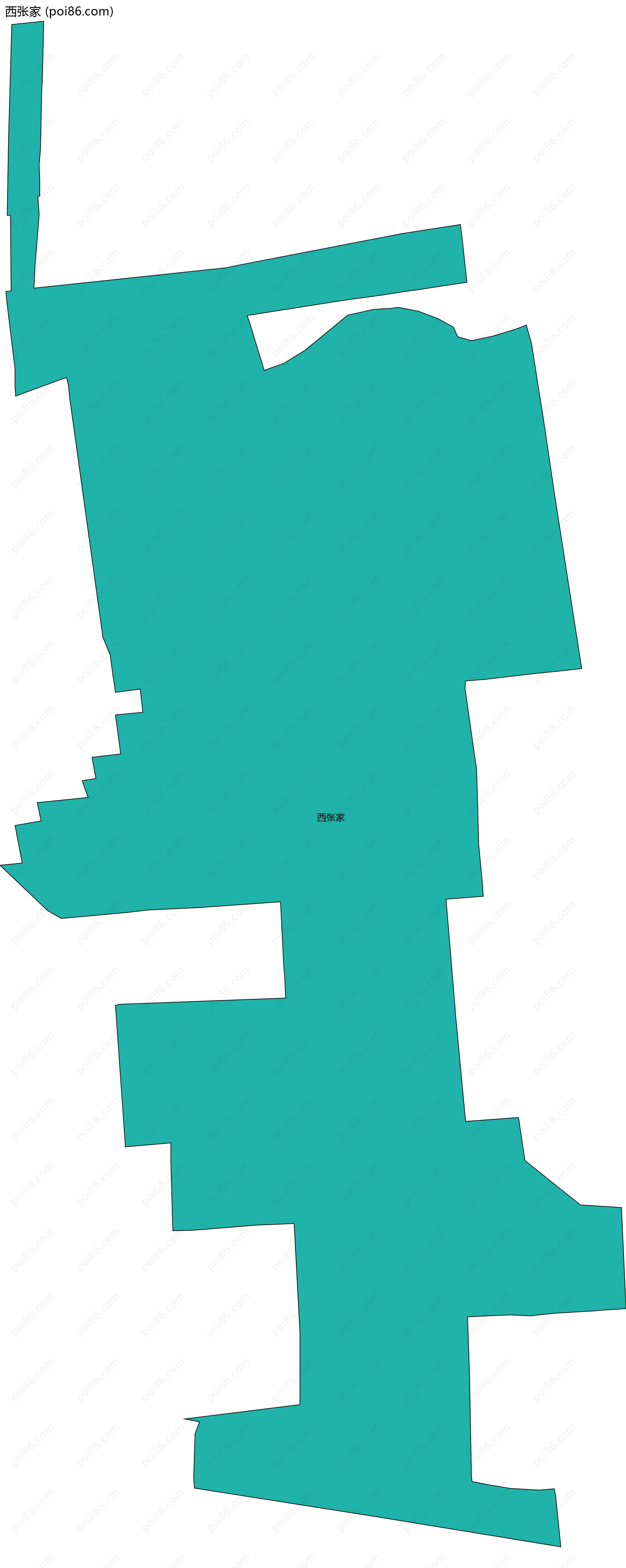 西张家边界地图