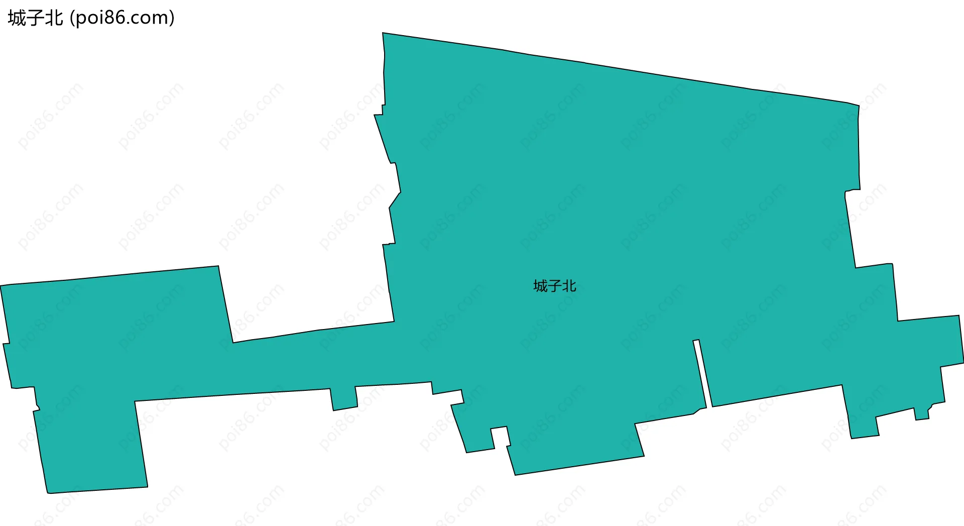 城子北边界地图