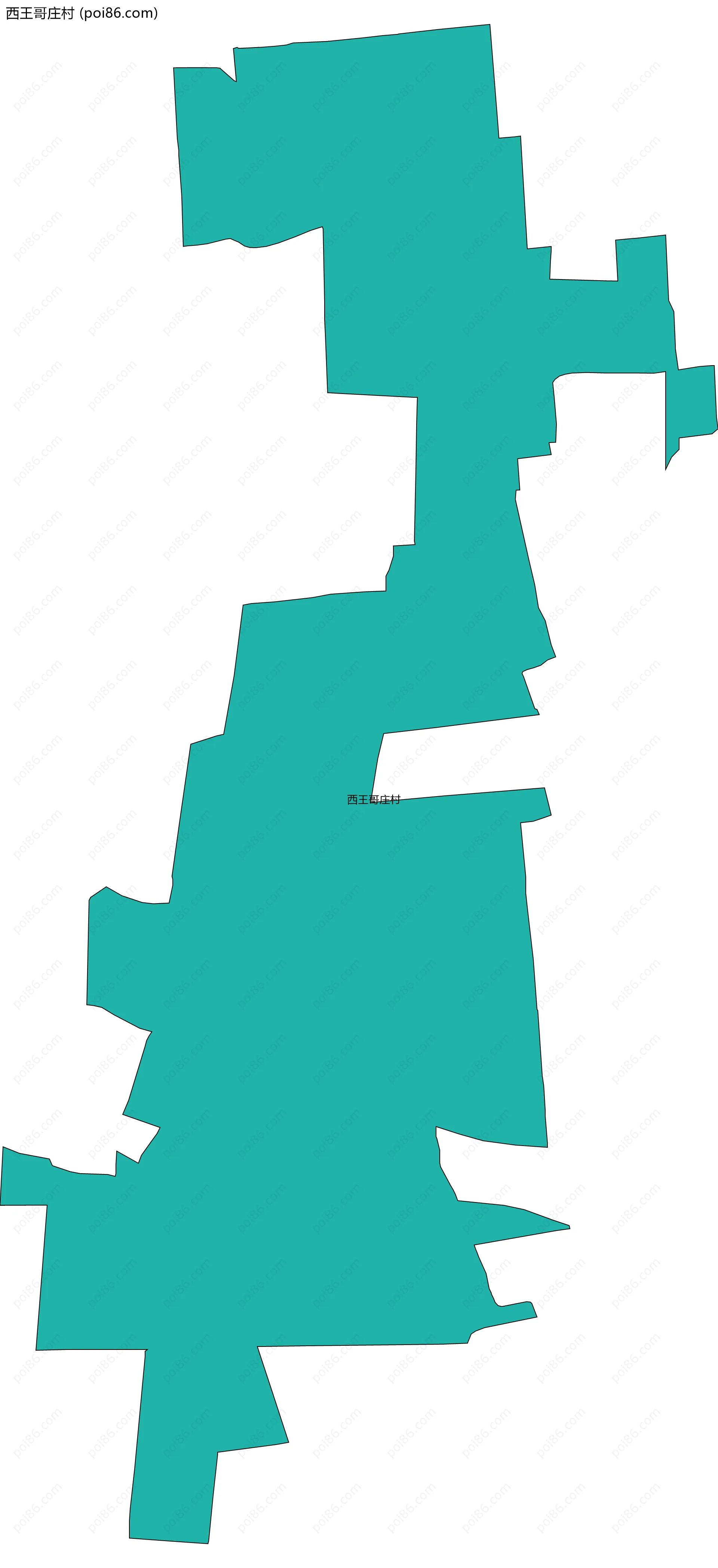 西王哥庄村边界地图