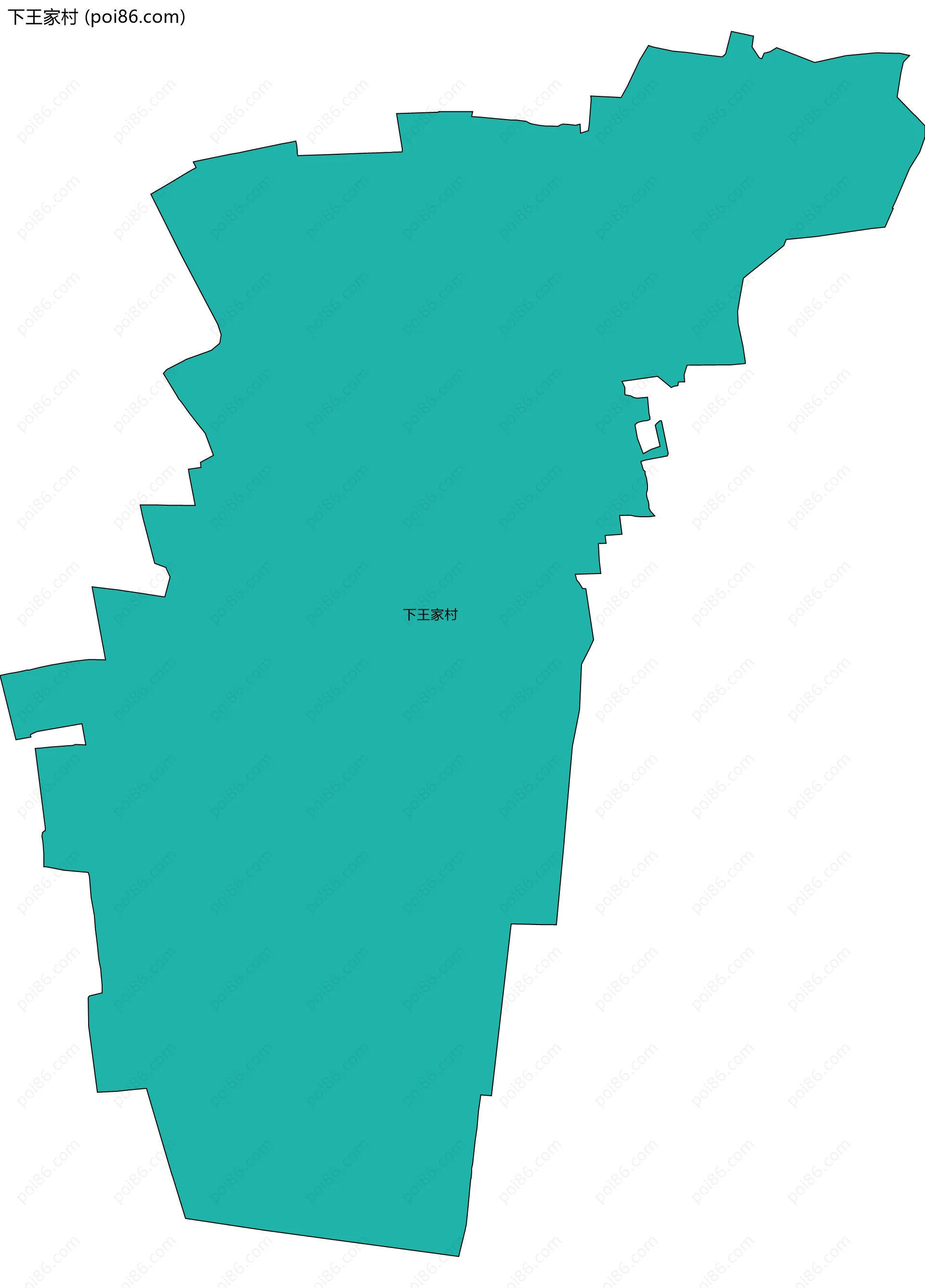 下王家村边界地图