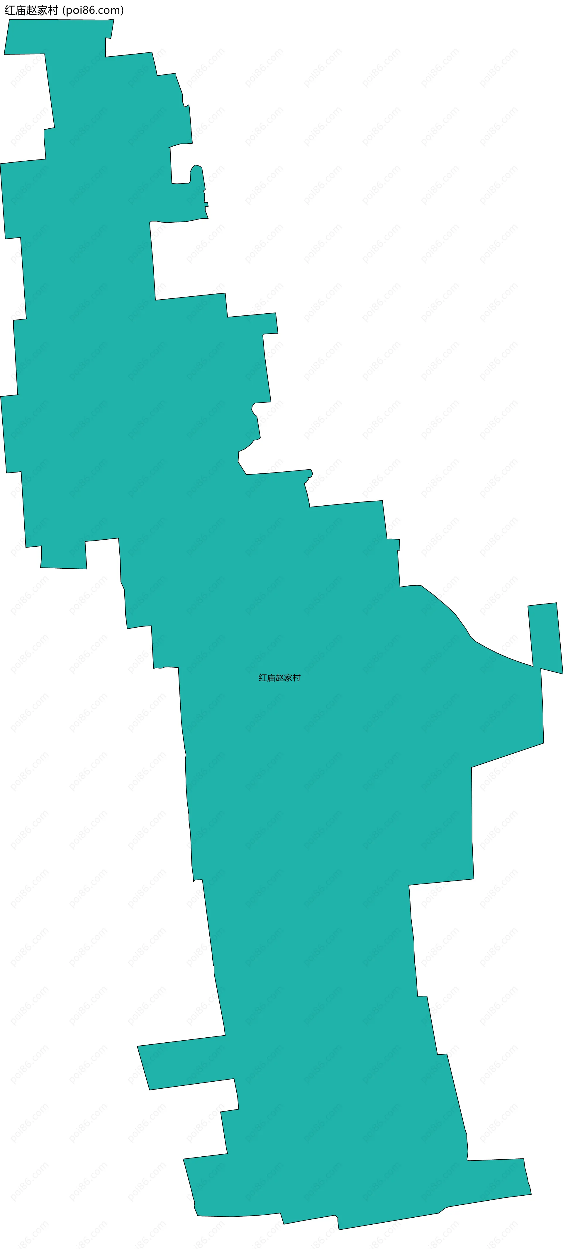 红庙赵家村边界地图
