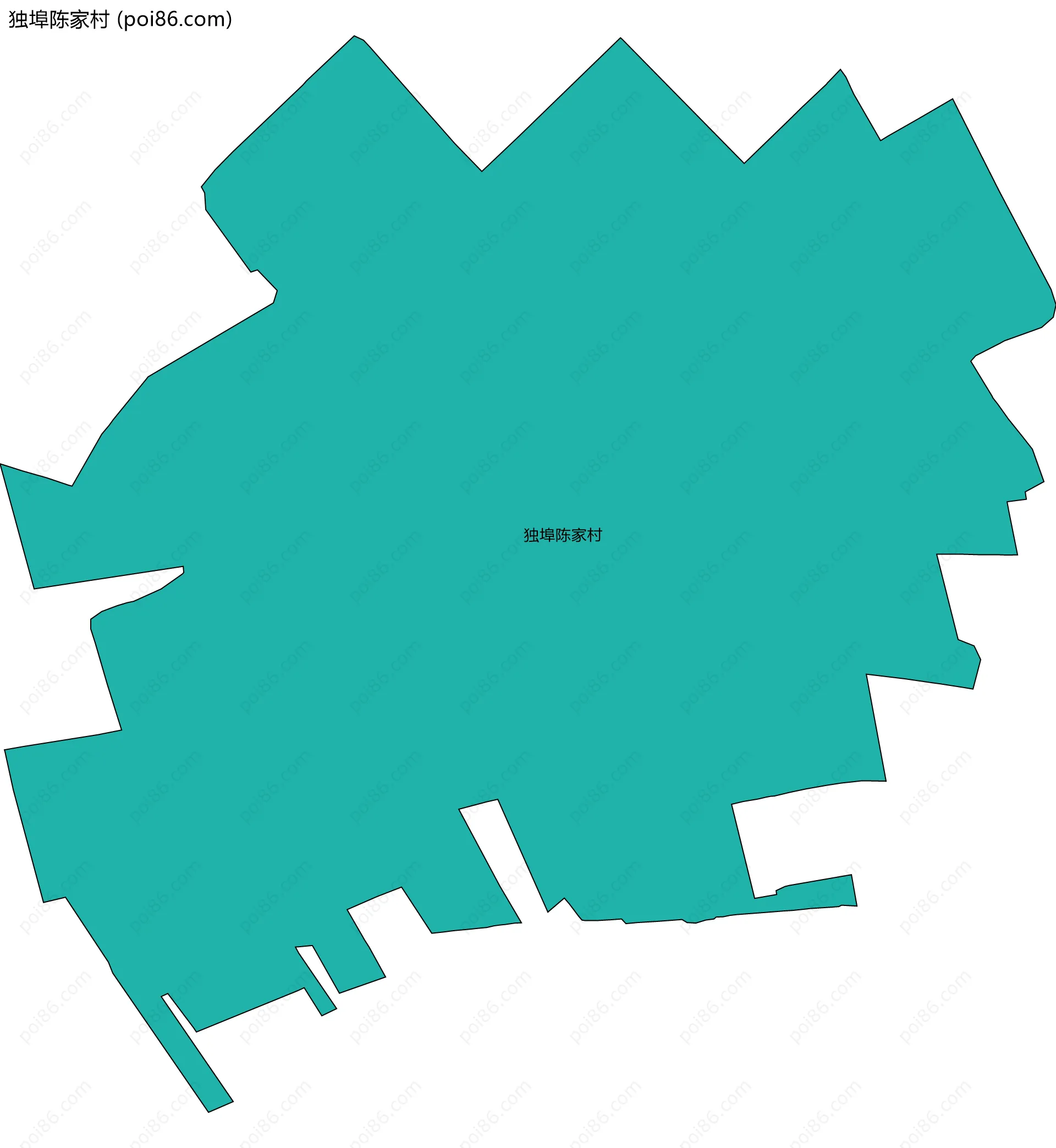 独埠陈家村边界地图