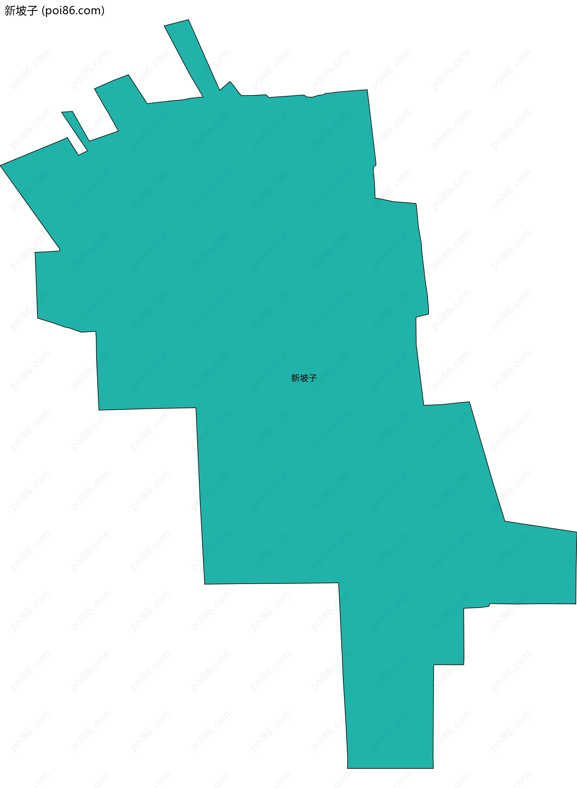 新坡子边界地图
