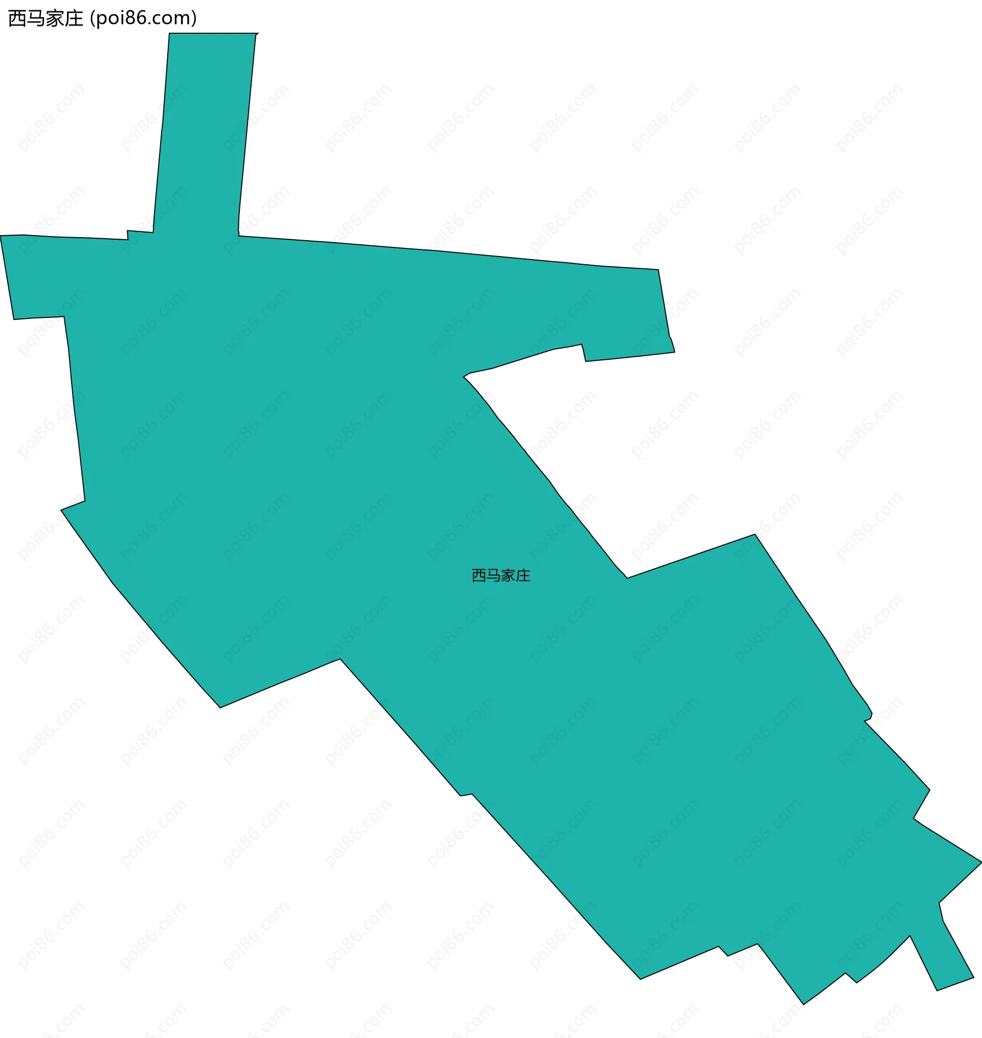 西马家庄边界地图