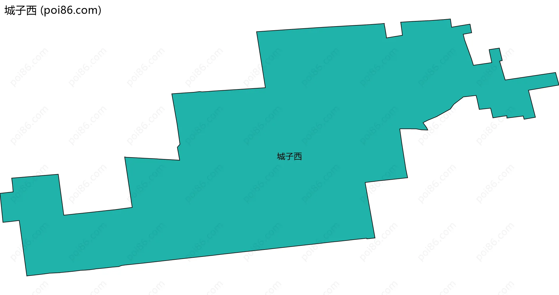 城子西边界地图