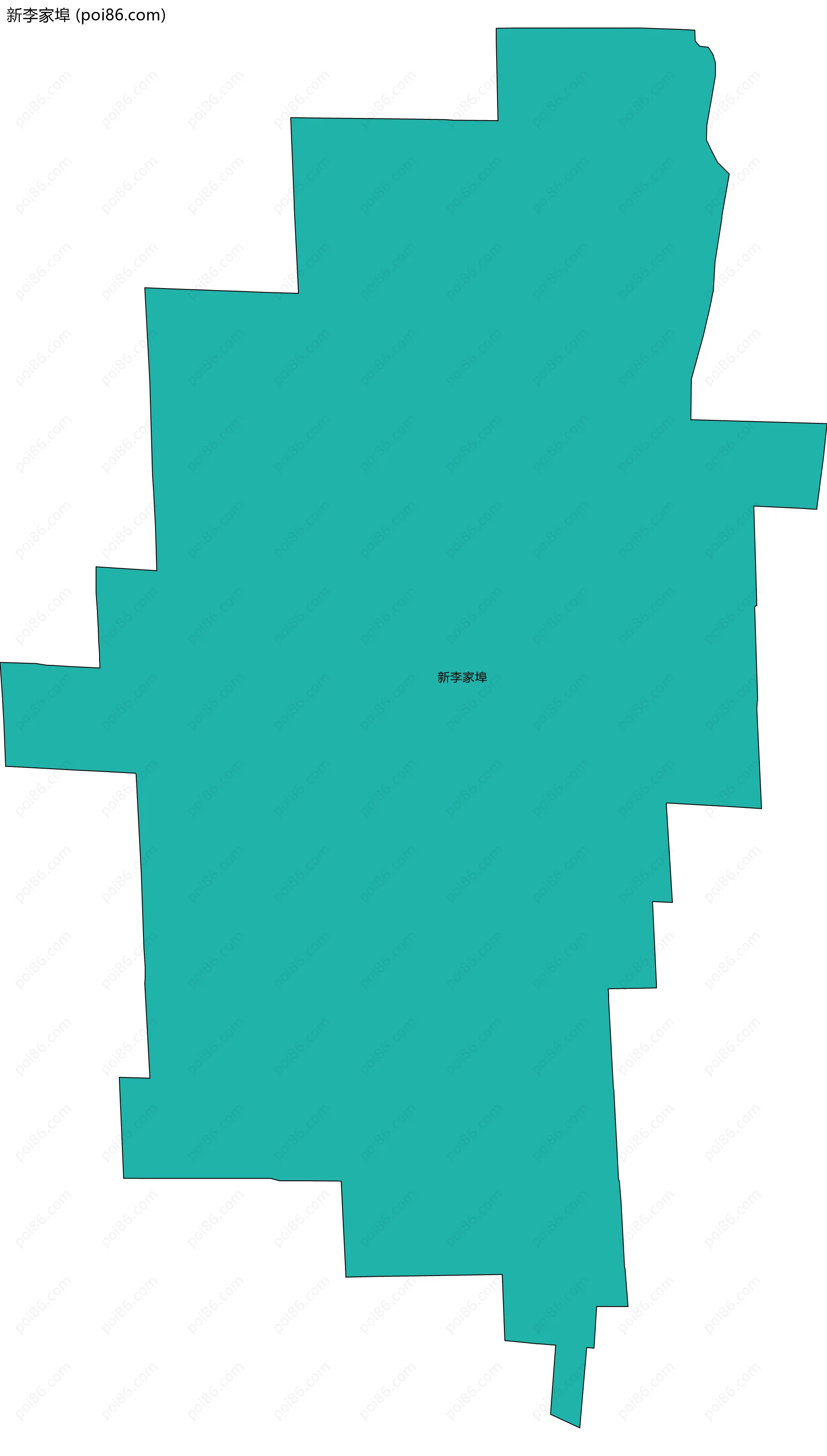 新李家埠边界地图