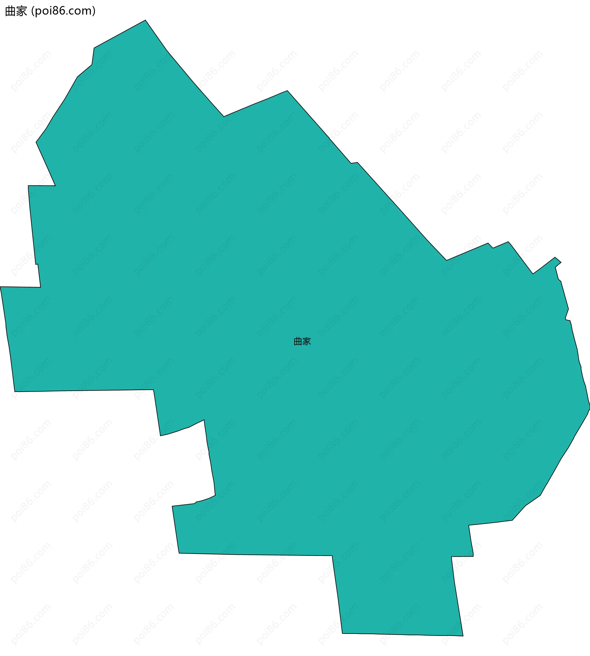 曲家边界地图