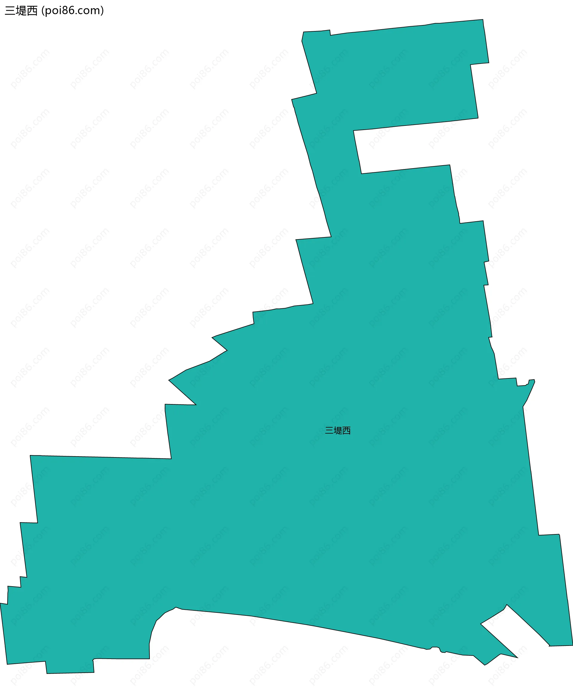 三堤西边界地图