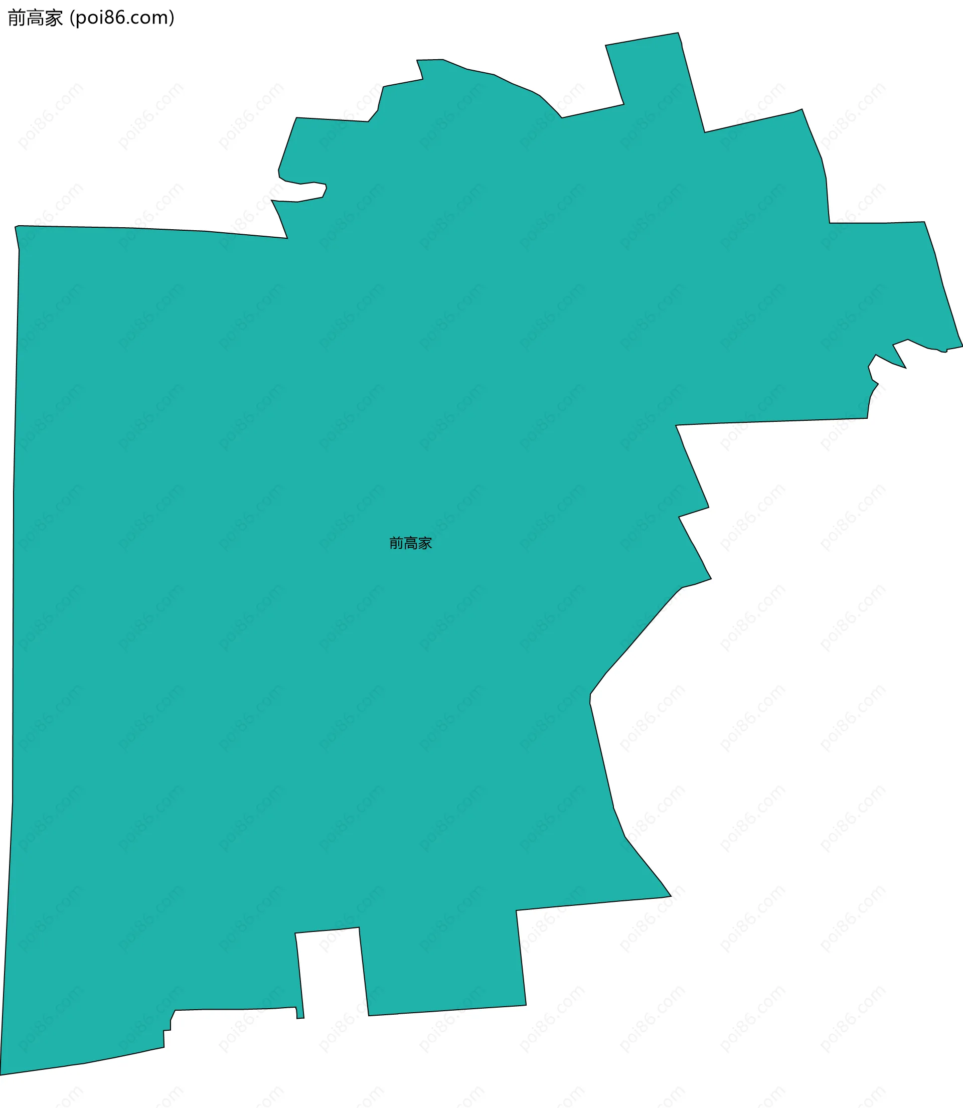 前高家边界地图