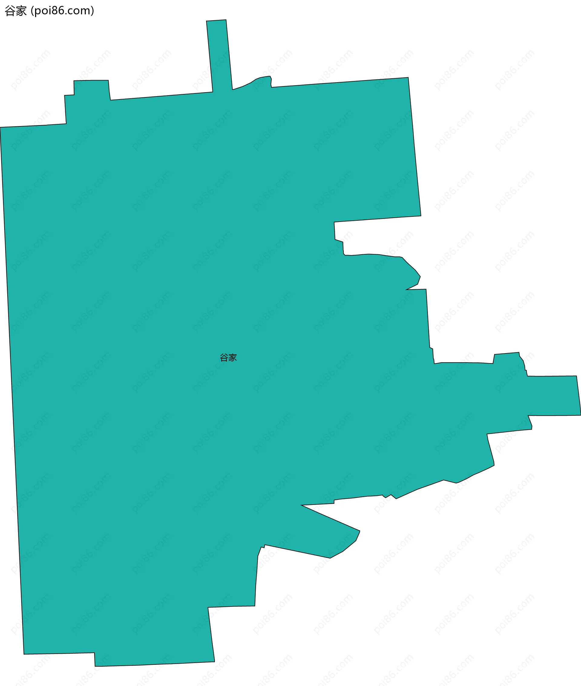 谷家边界地图