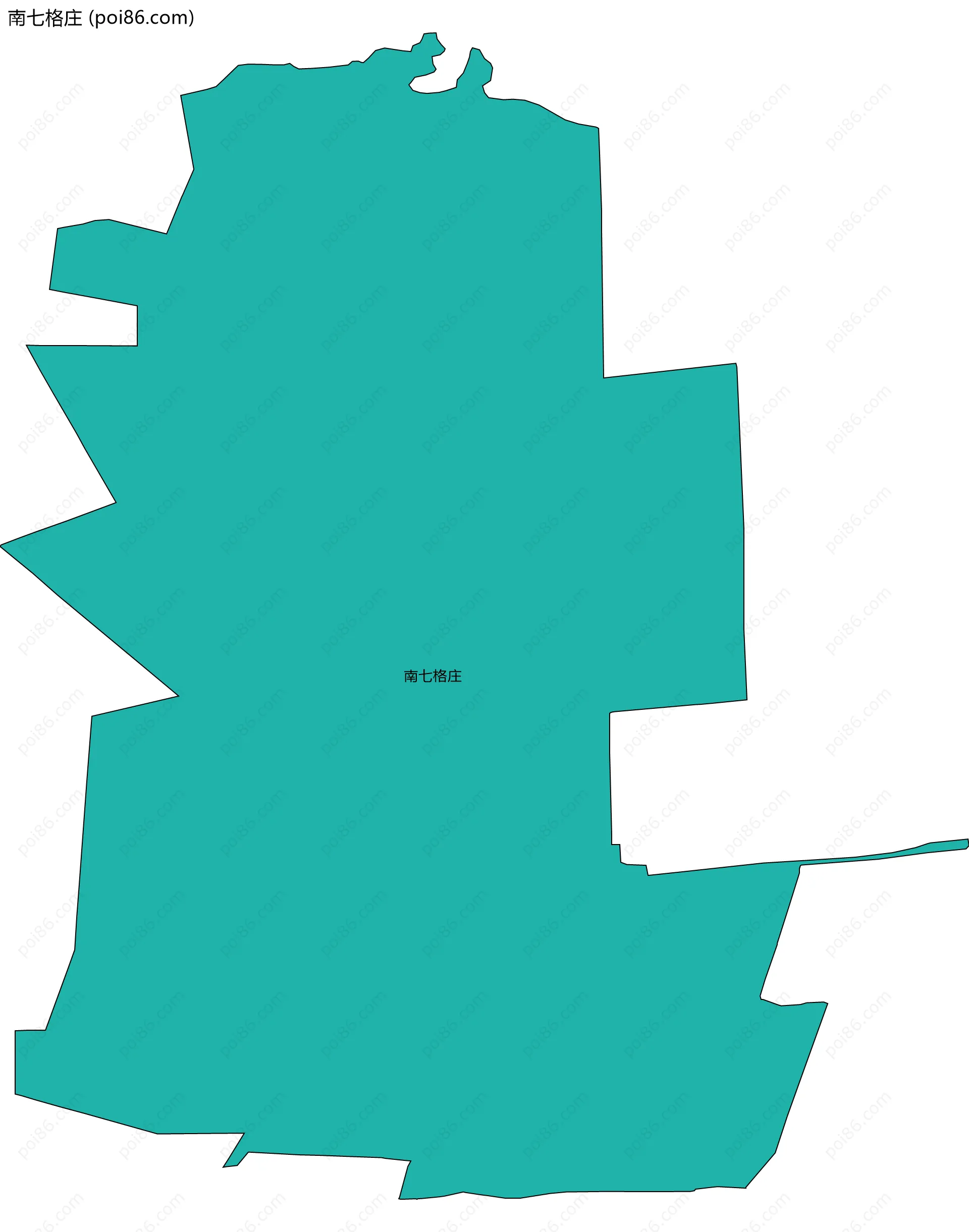 南七格庄边界地图