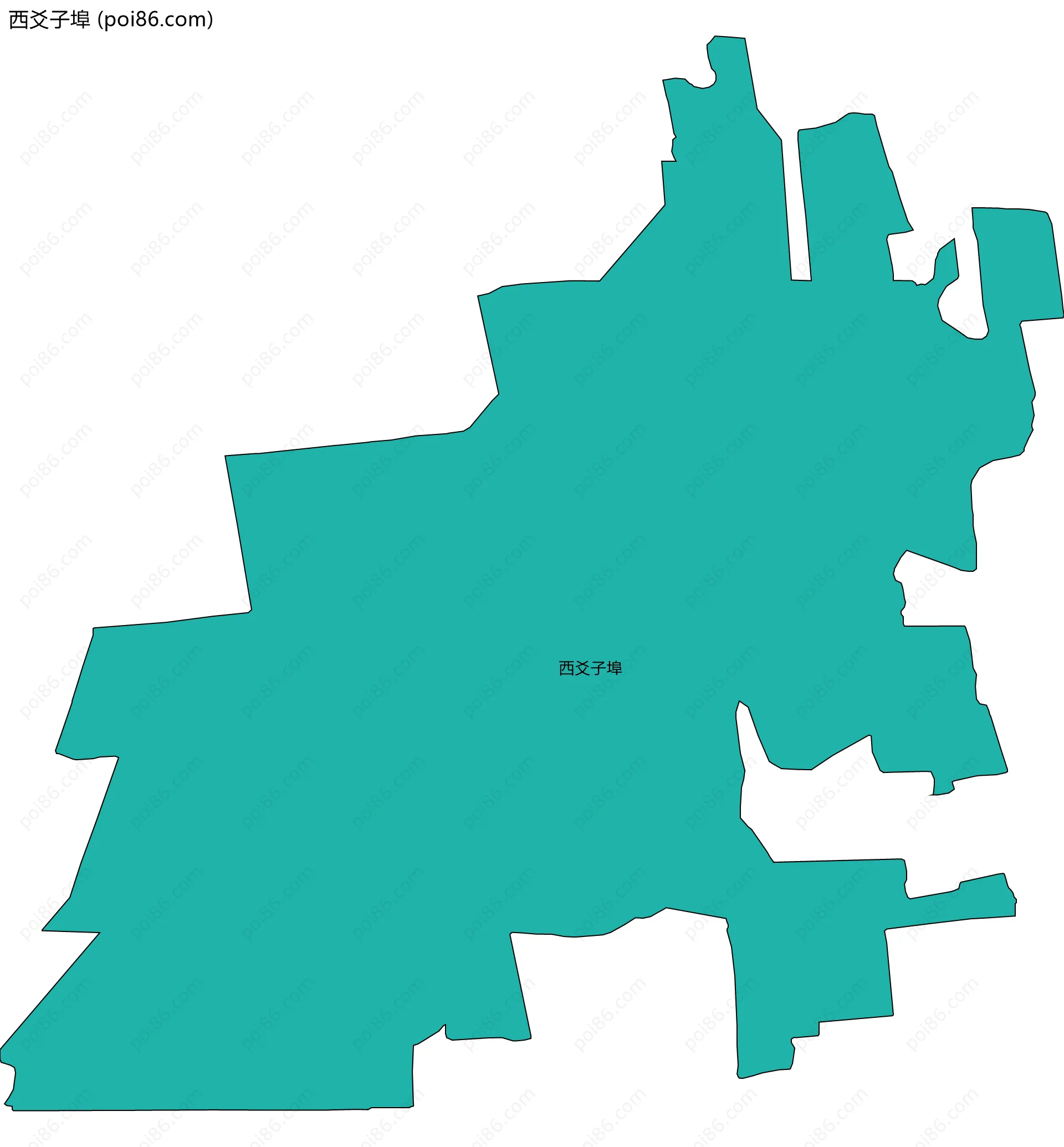 西爻子埠边界地图