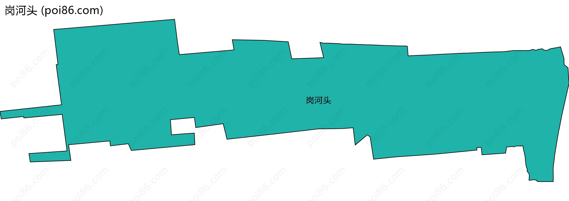 岗河头边界地图