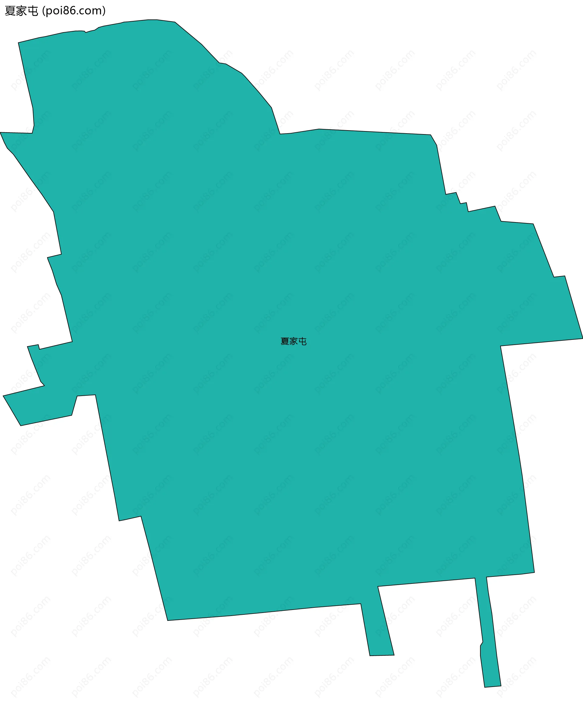 夏家屯边界地图