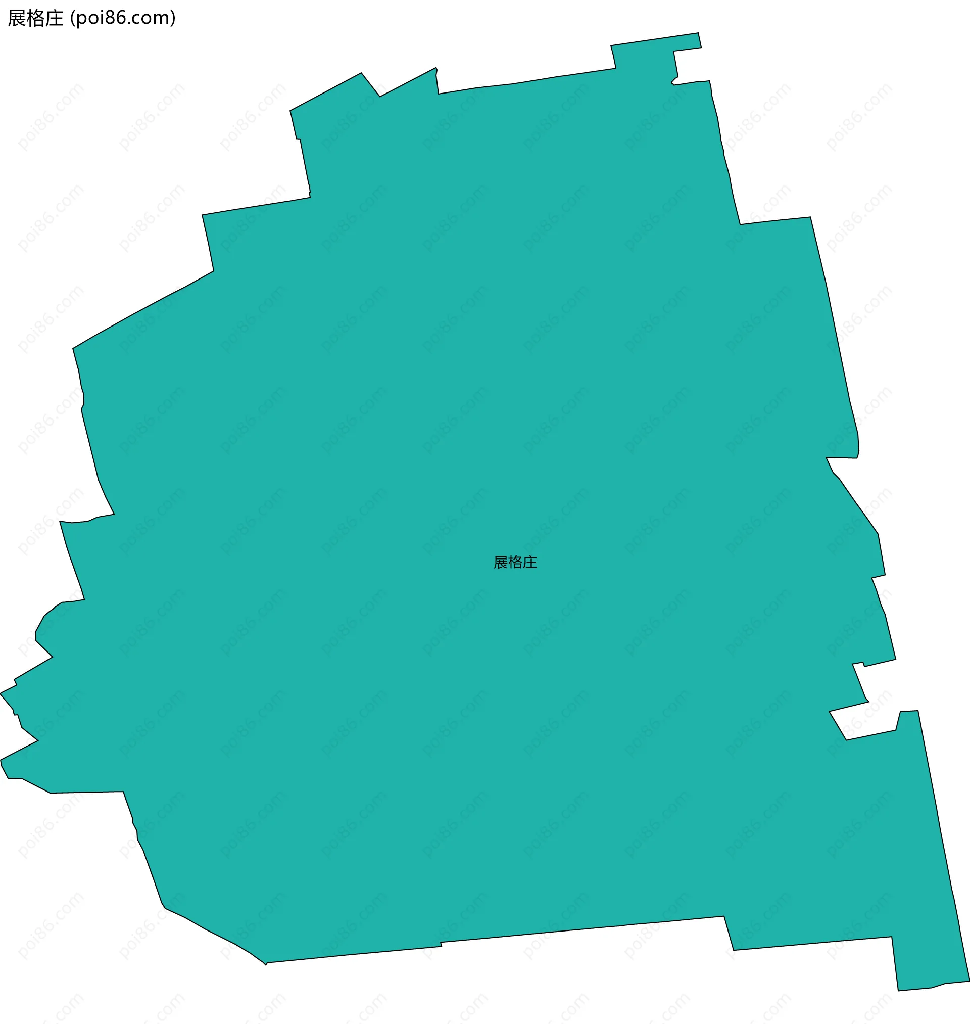 展格庄边界地图
