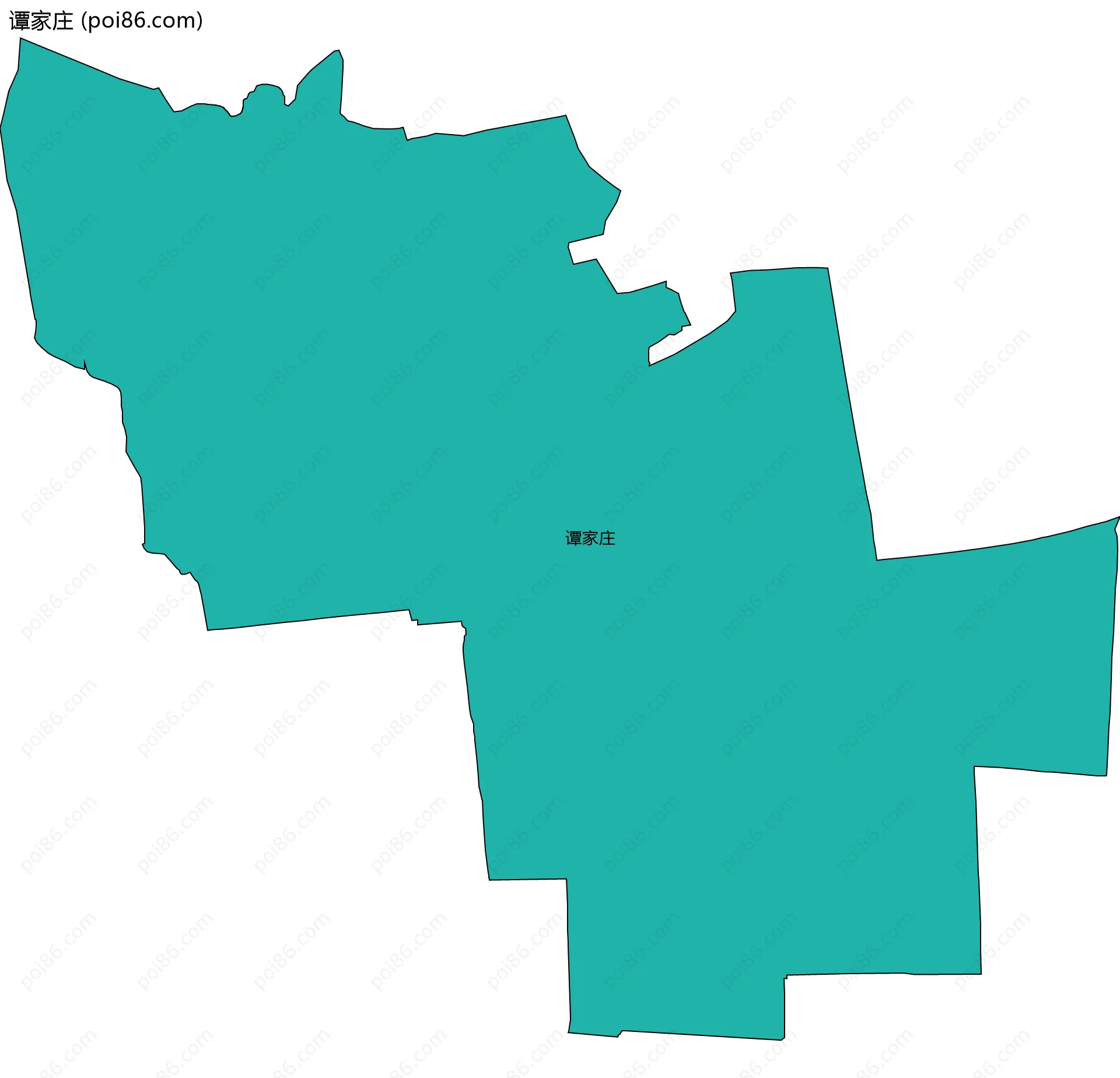 谭家庄边界地图