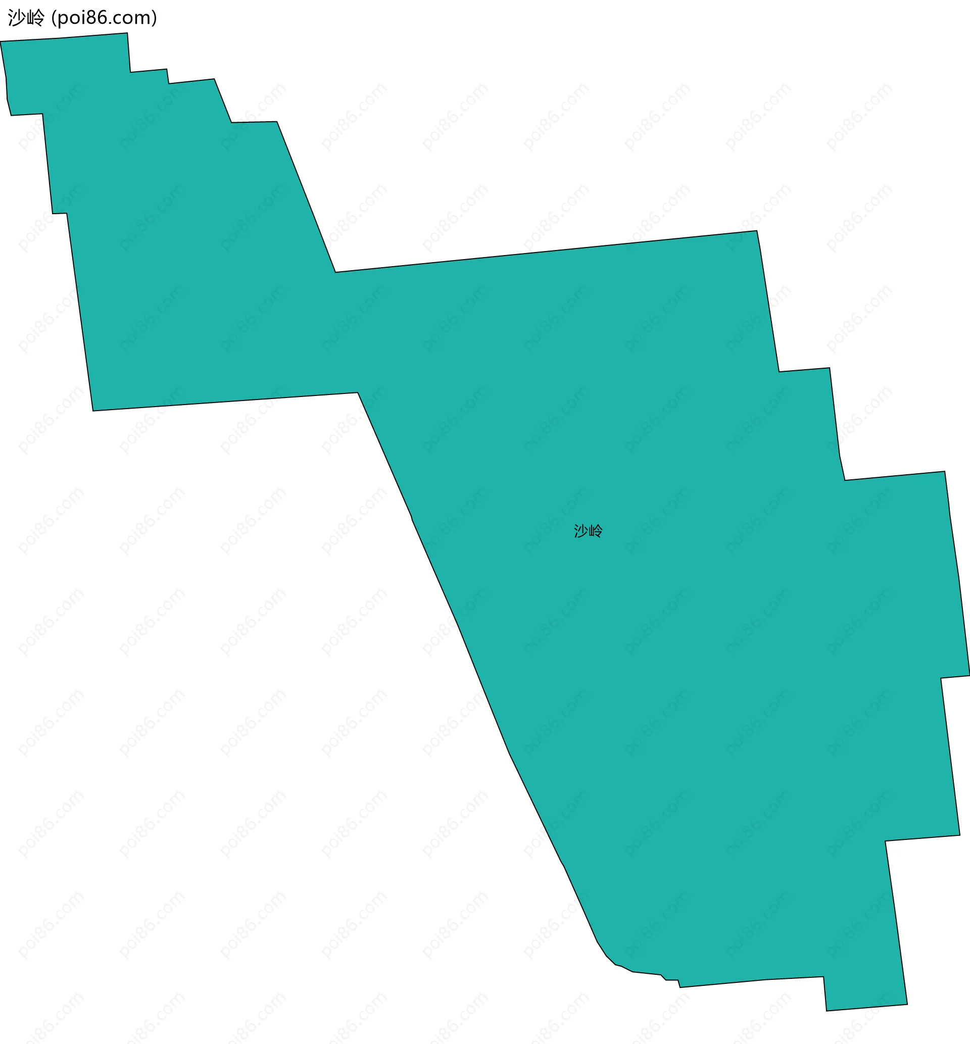 沙岭边界地图