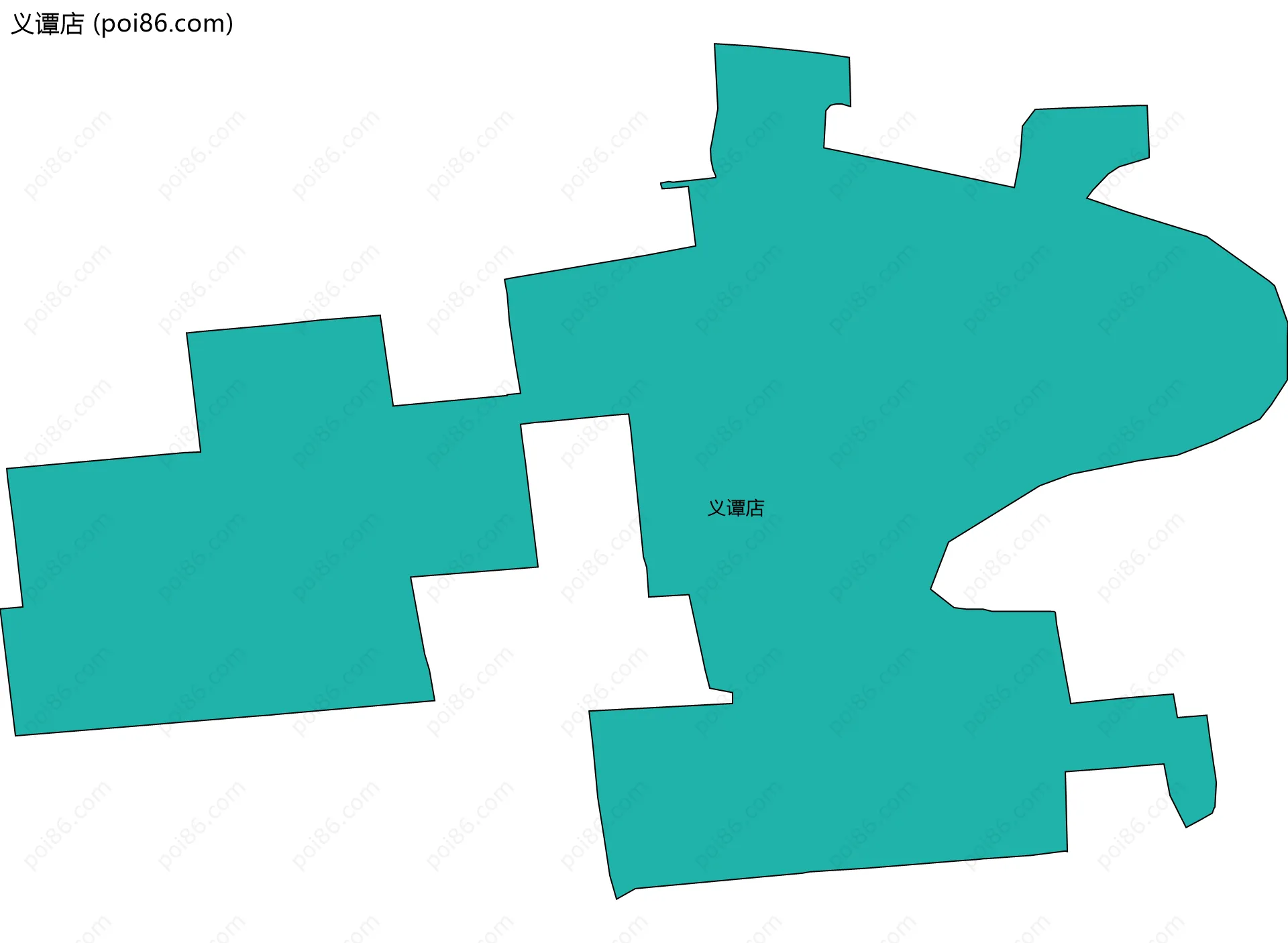 义谭店边界地图