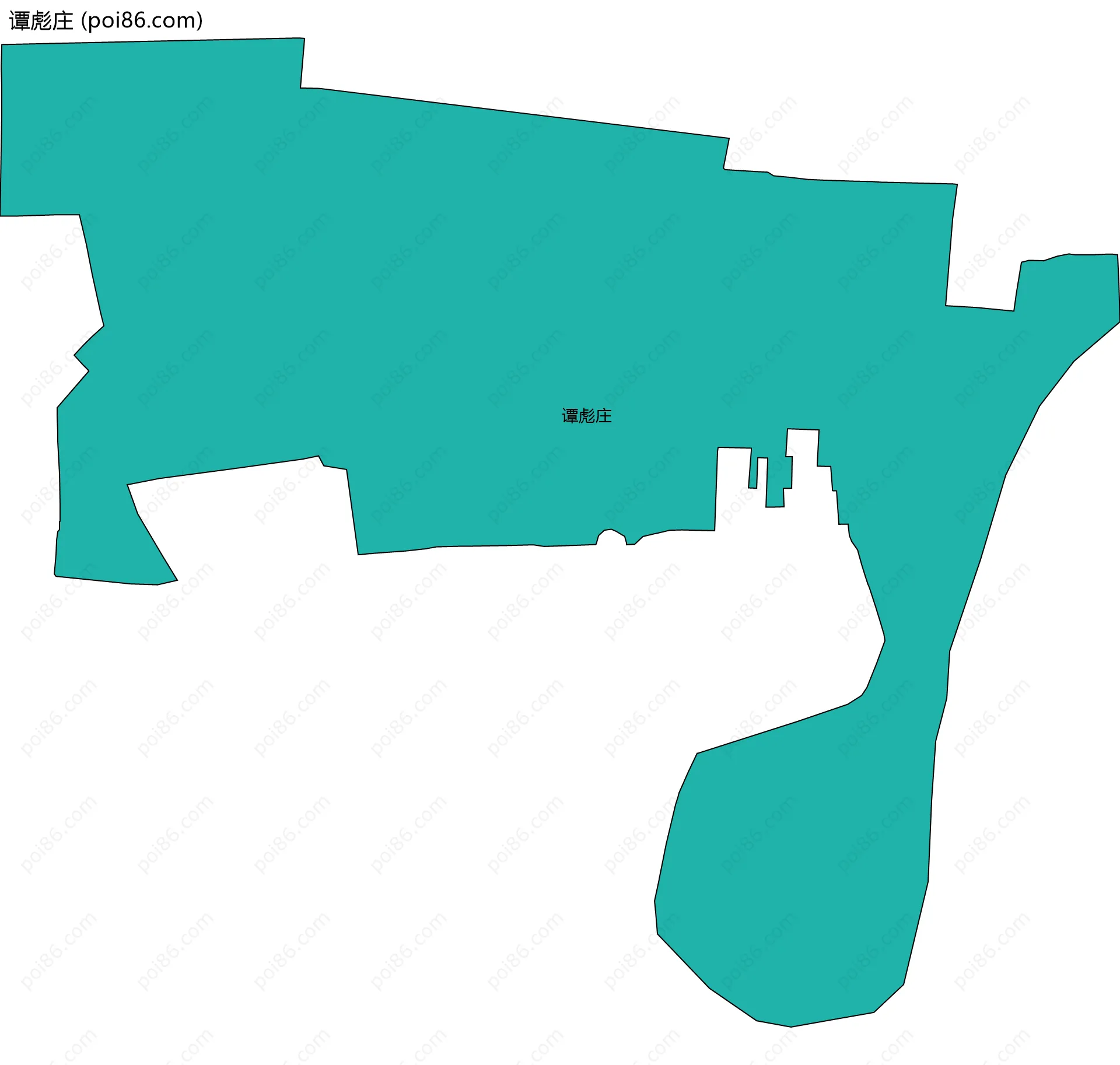 谭彪庄边界地图