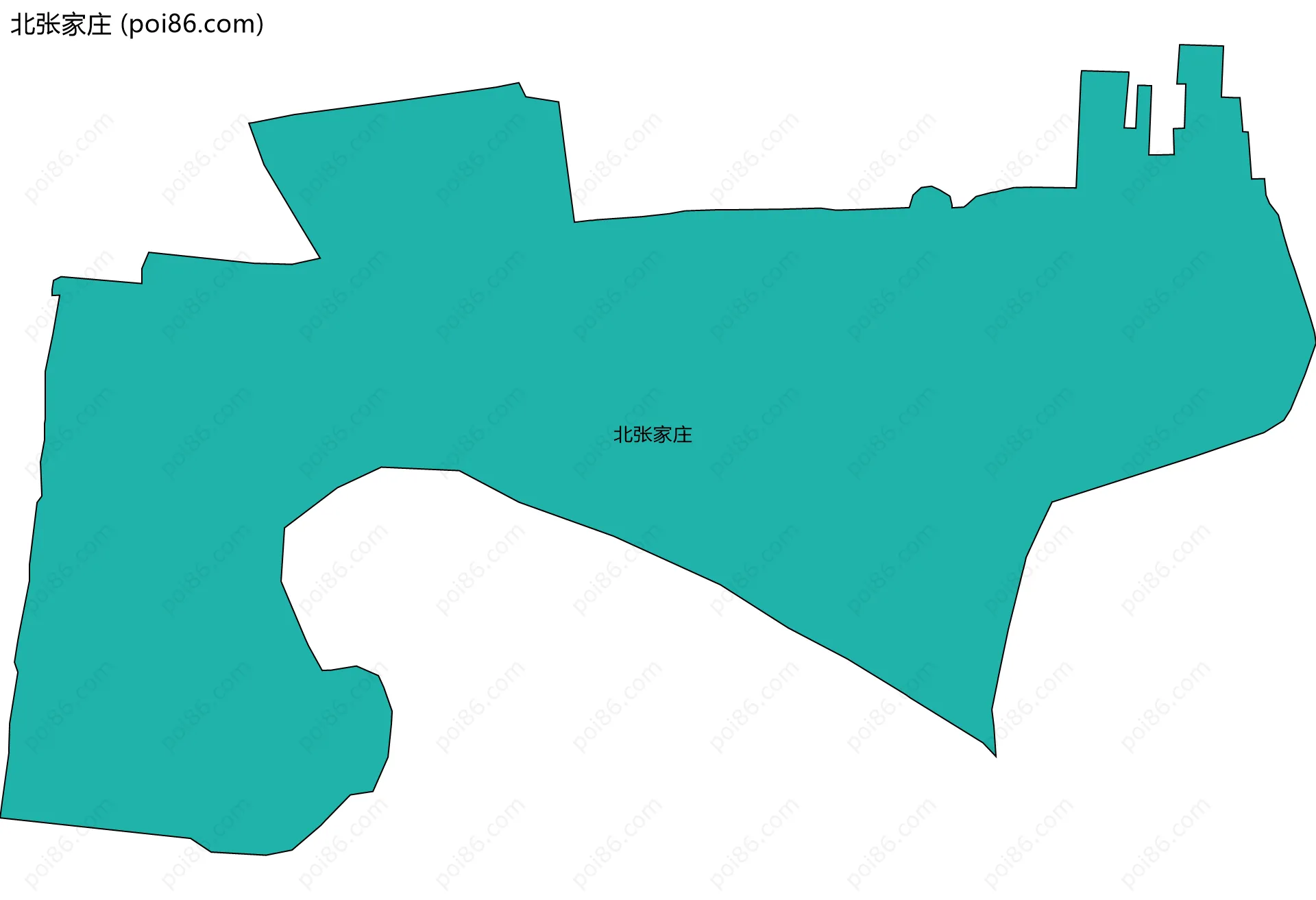 北张家庄边界地图