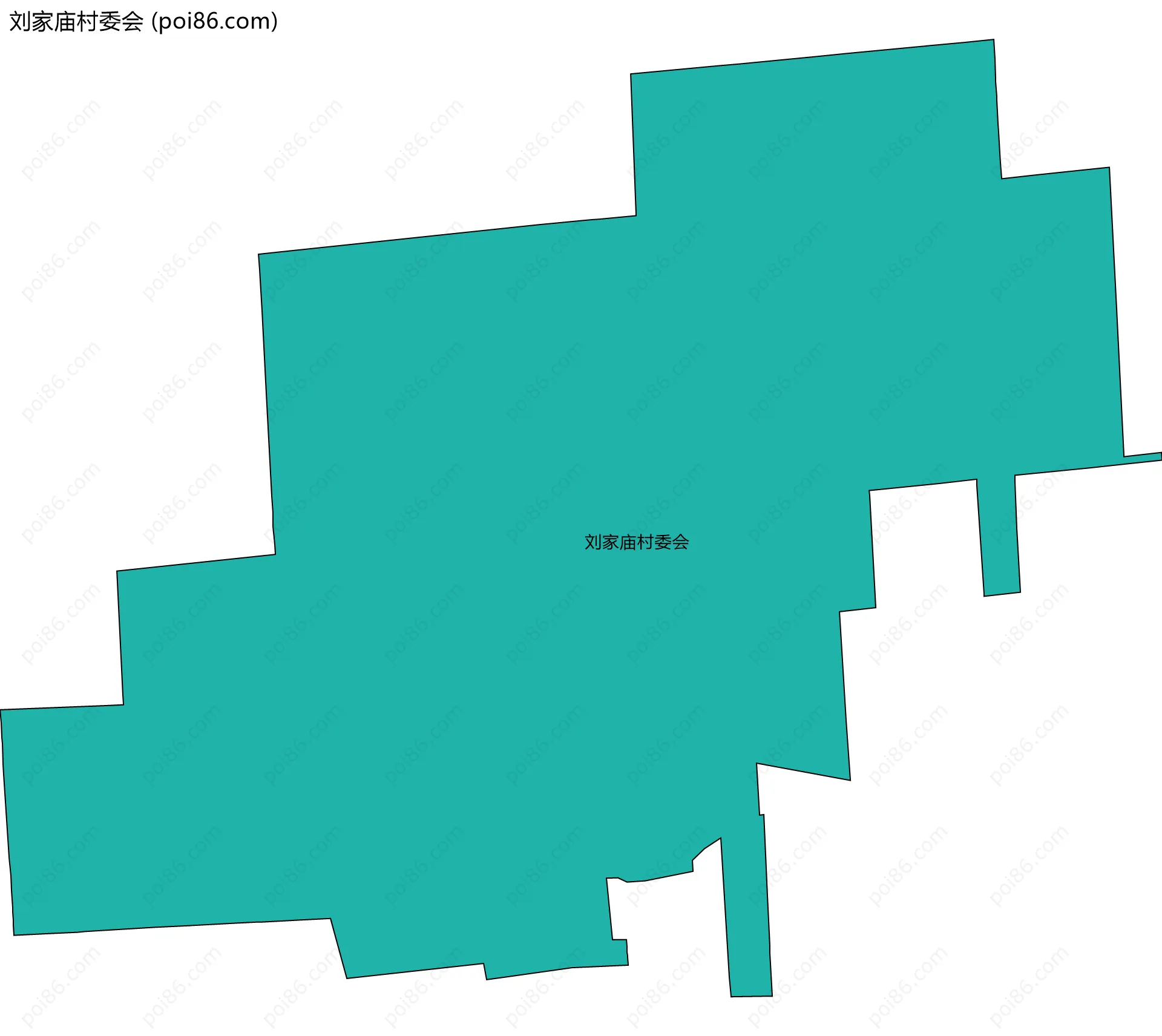 刘家庙村委会边界地图