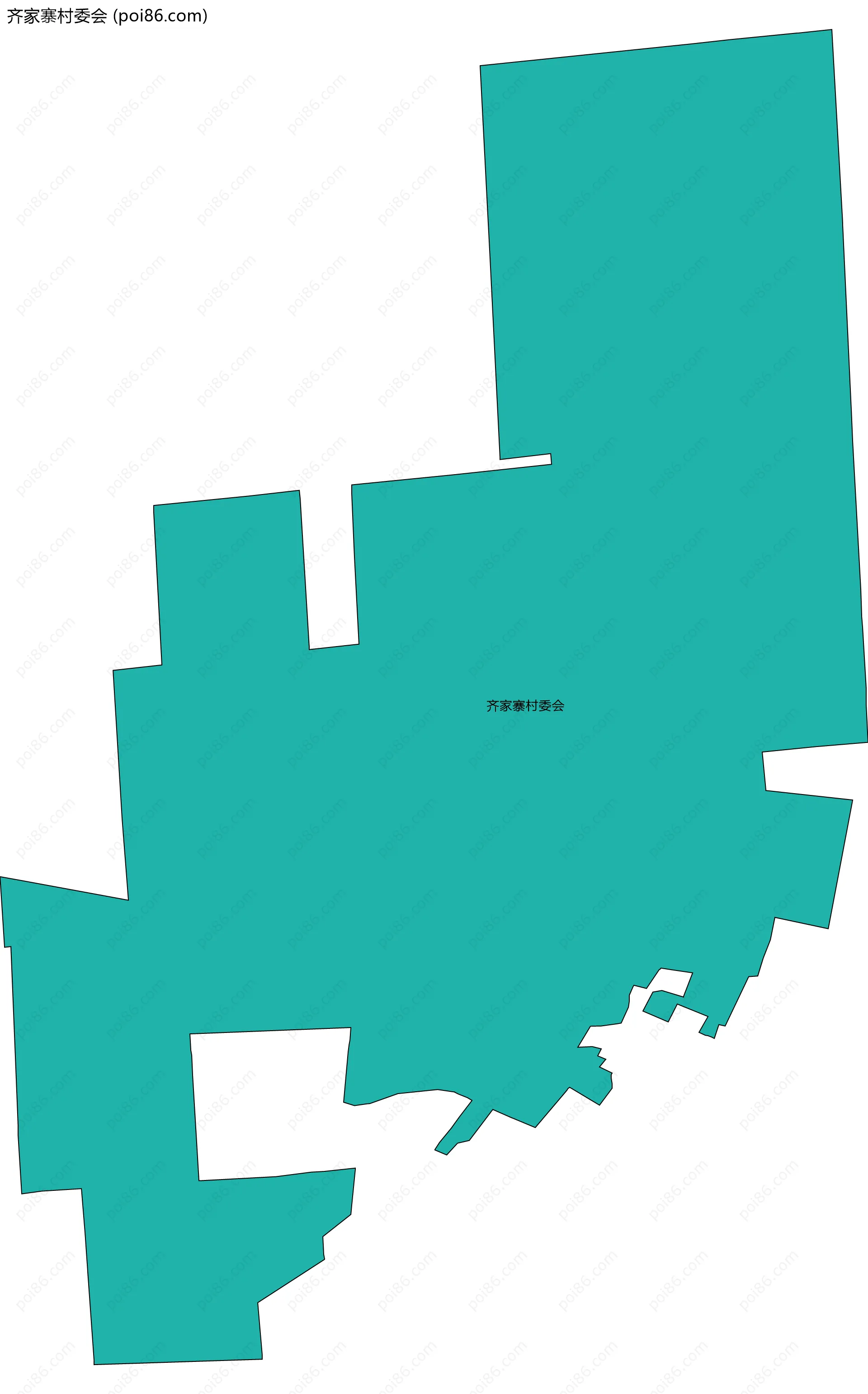 齐家寨村委会边界地图