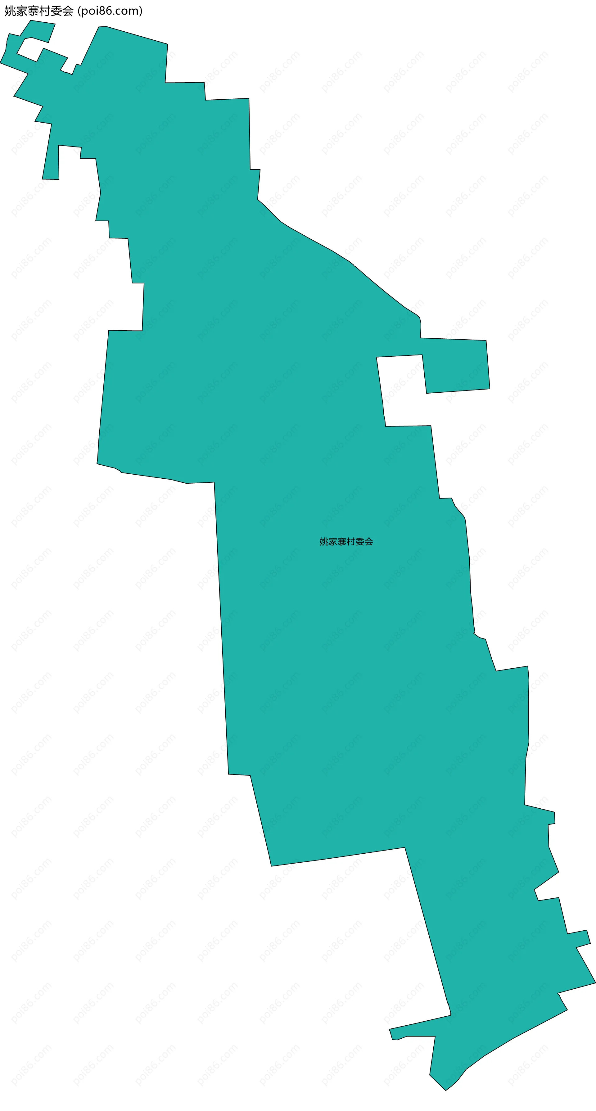 姚家寨村委会边界地图