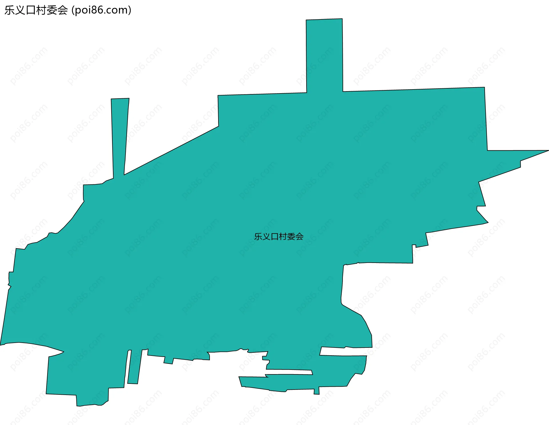 乐义口村委会边界地图