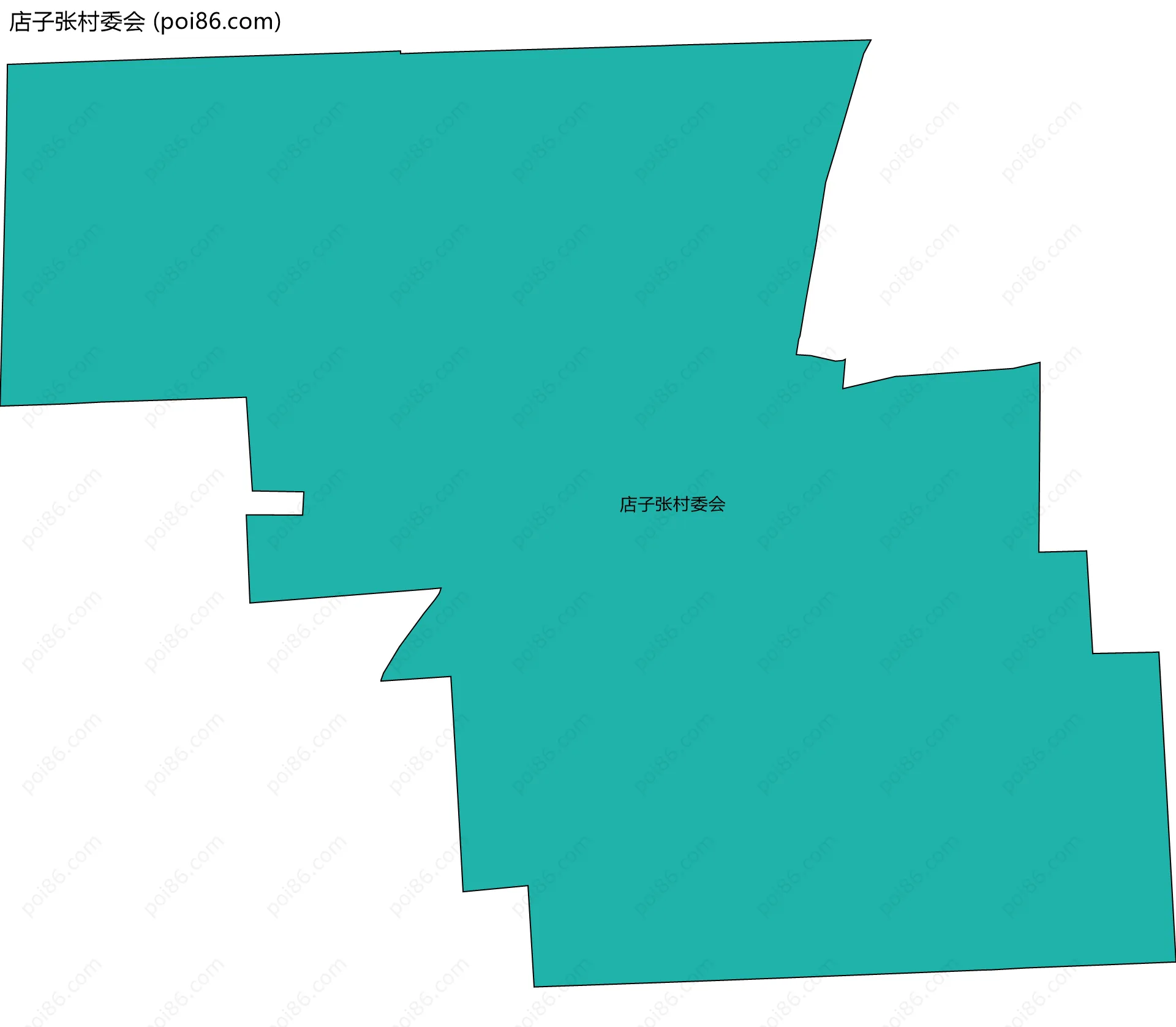 店子张村委会边界地图