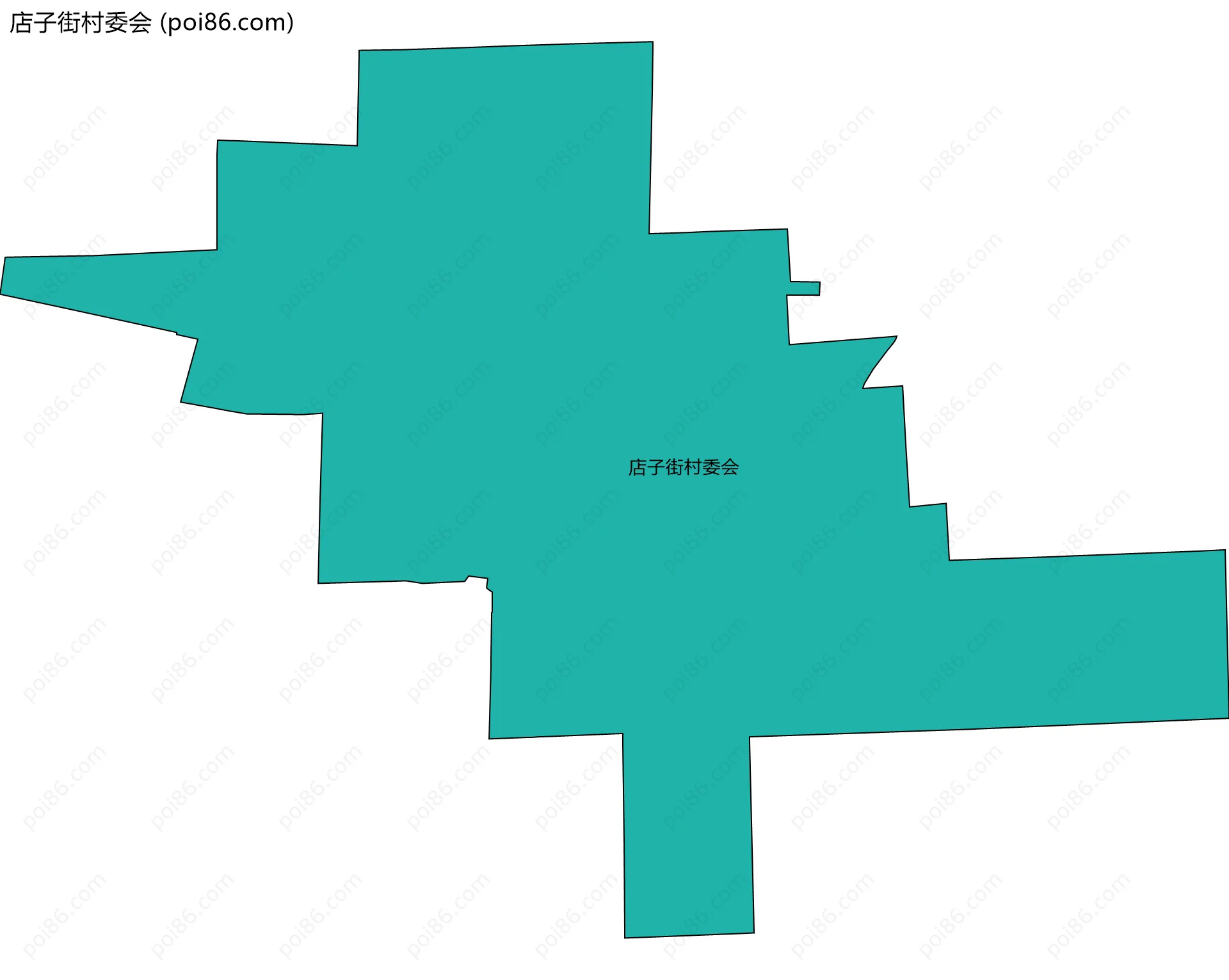 店子街村委会边界地图
