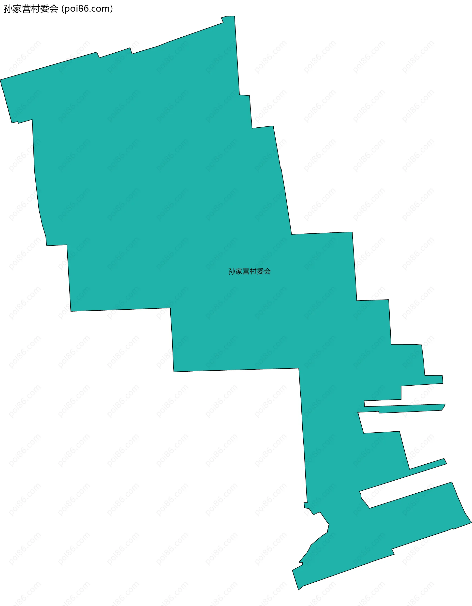 孙家营村委会边界地图