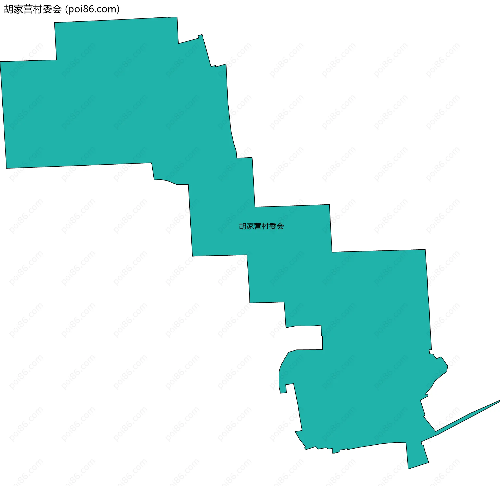 胡家营村委会边界地图