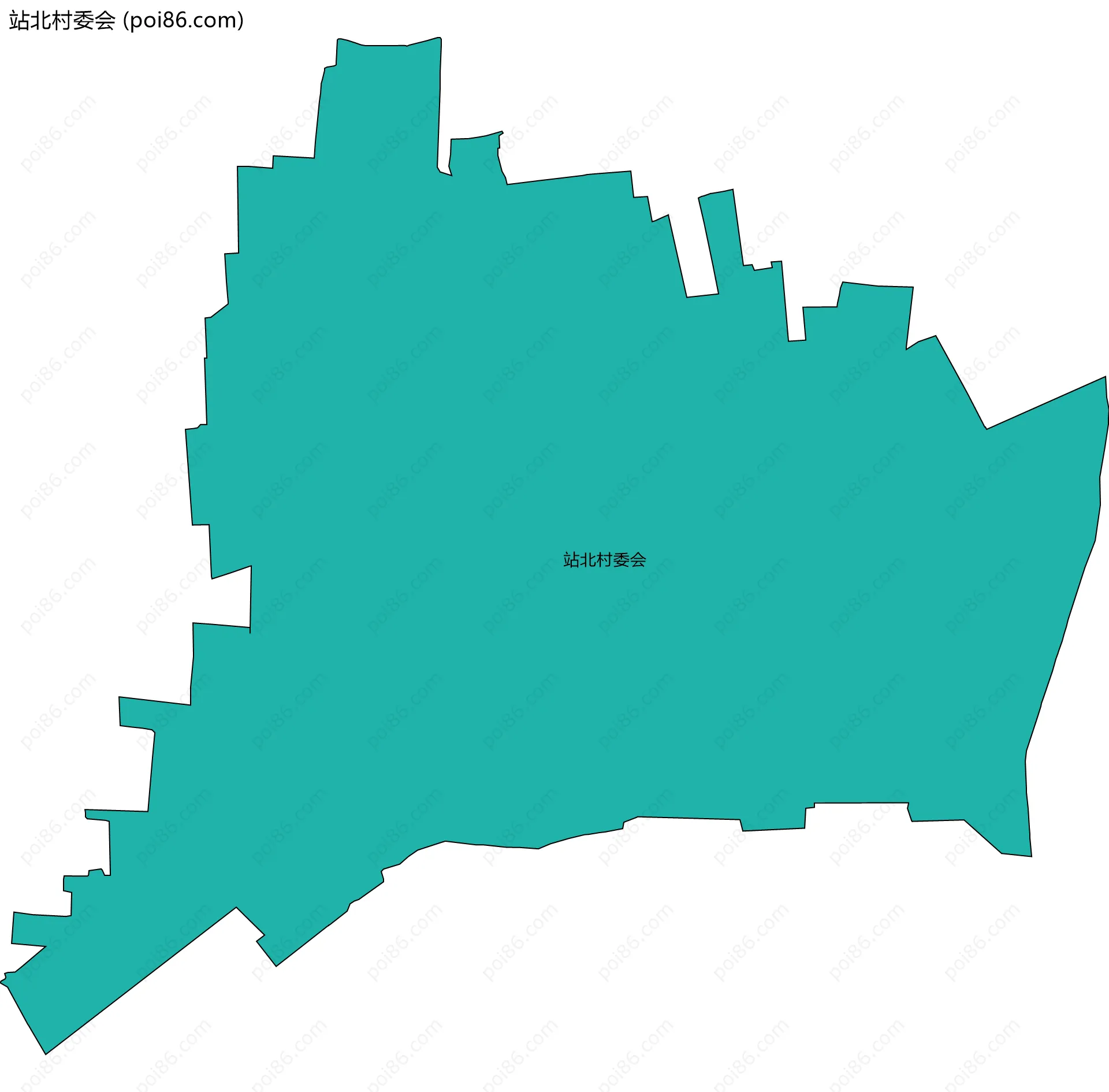 站北村委会边界地图