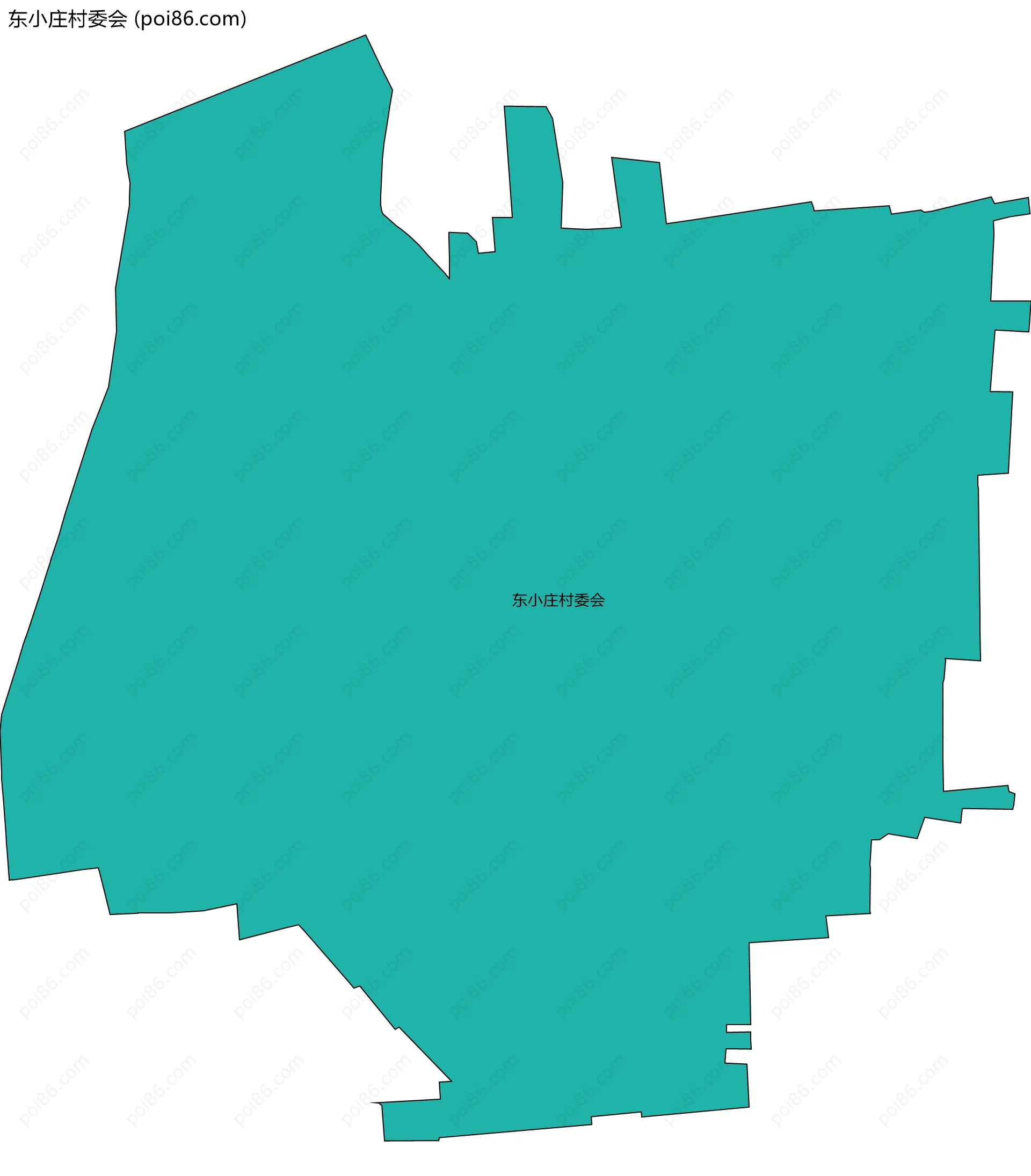 东小庄村委会边界地图