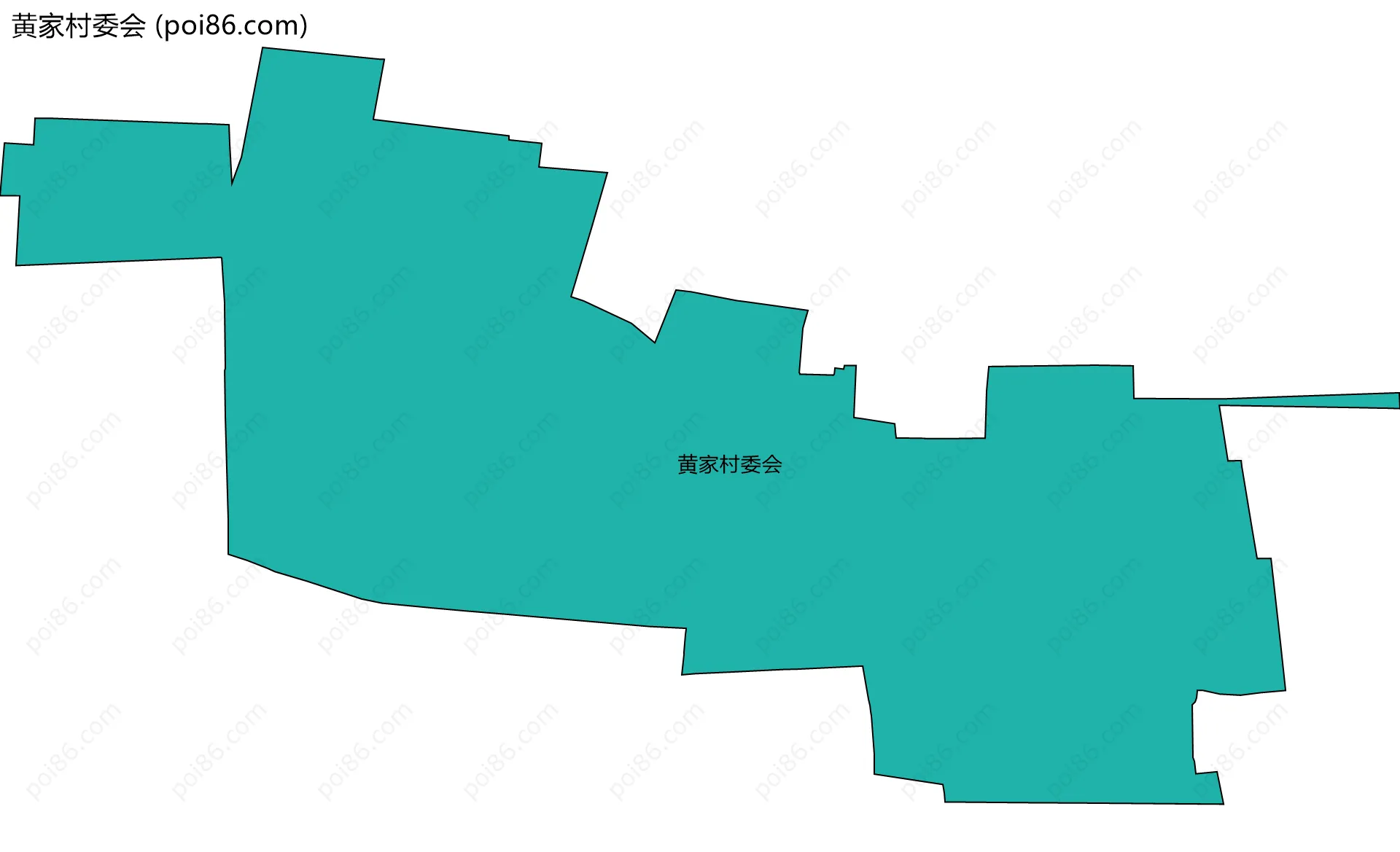 黄家村委会边界地图