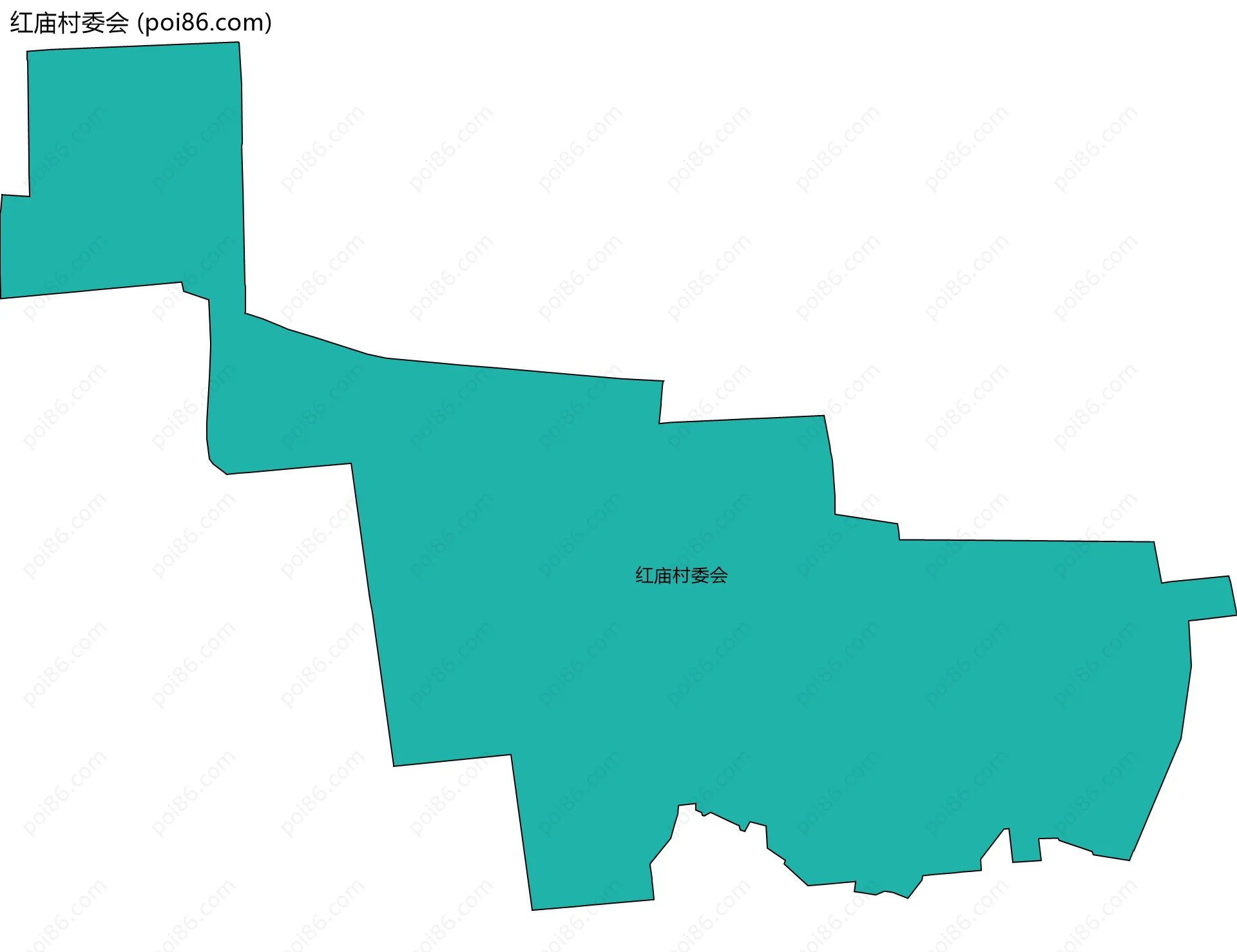 红庙村委会边界地图