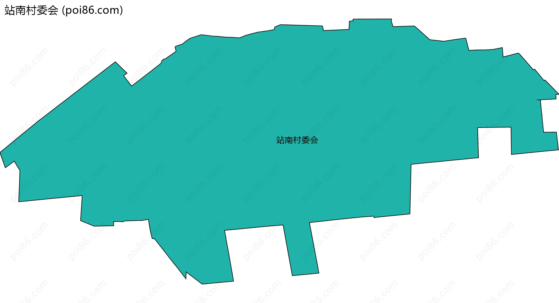 站南村委会边界地图