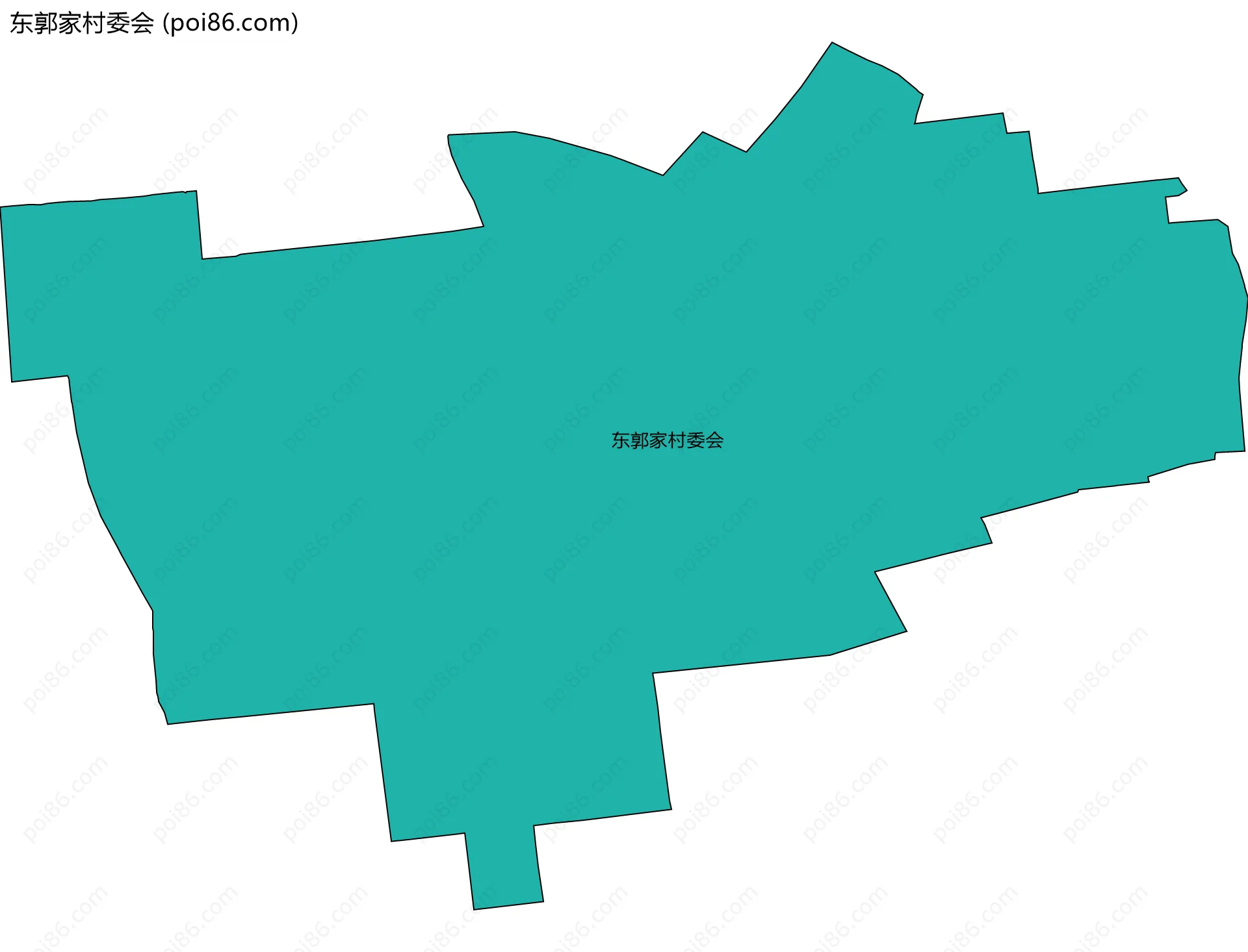 东郭家村委会边界地图