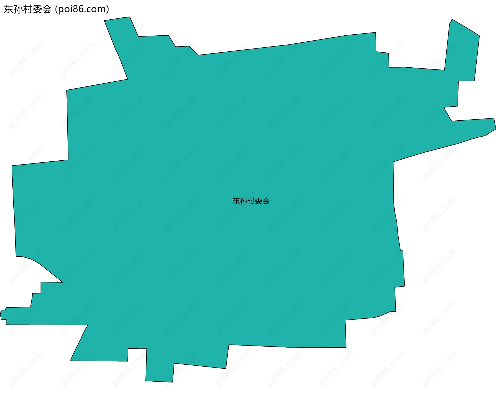 东孙村委会边界地图
