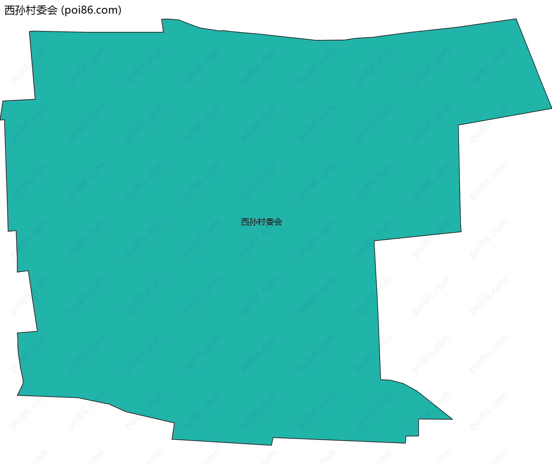 西孙村委会边界地图