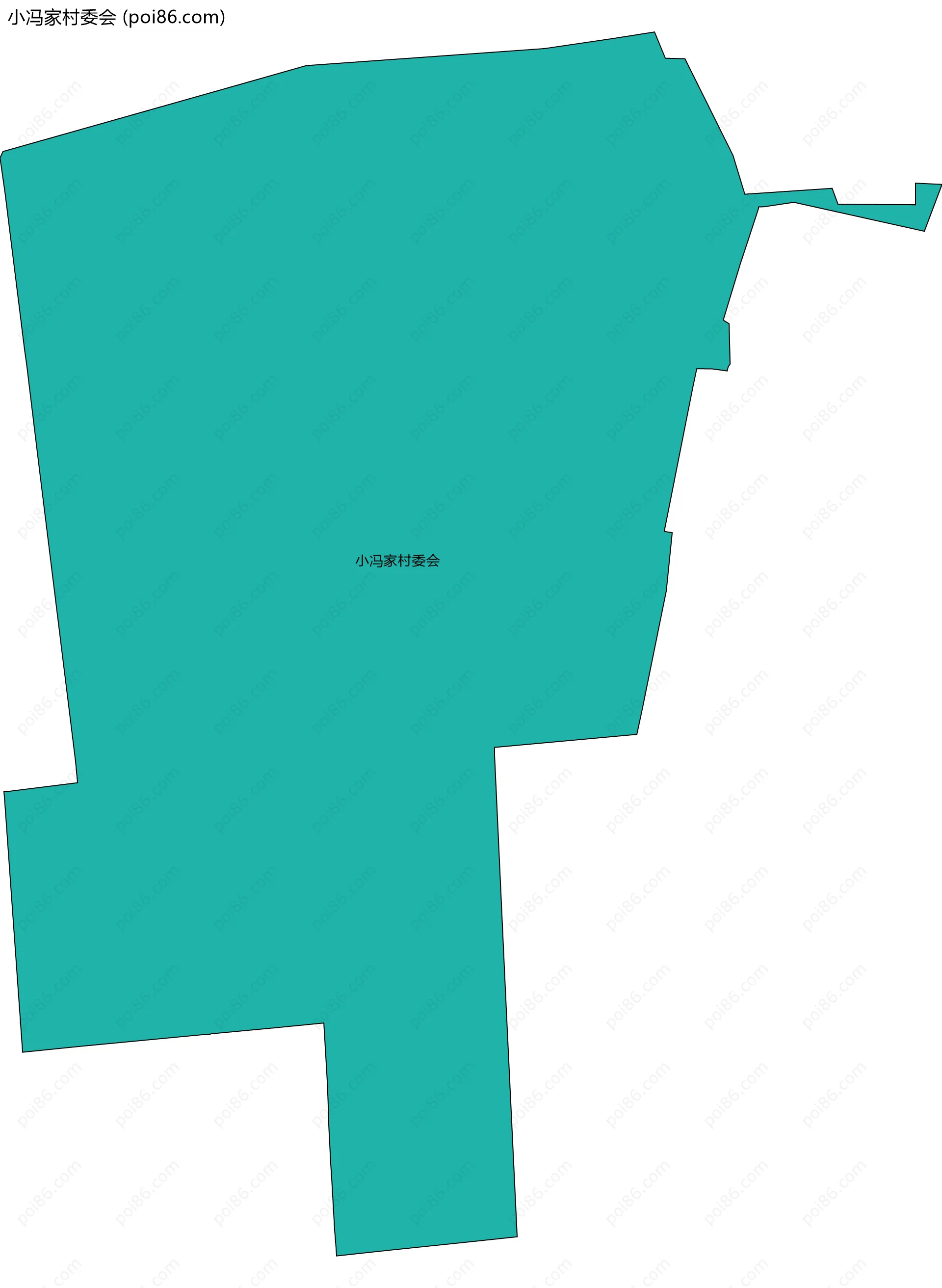 小冯家村委会边界地图