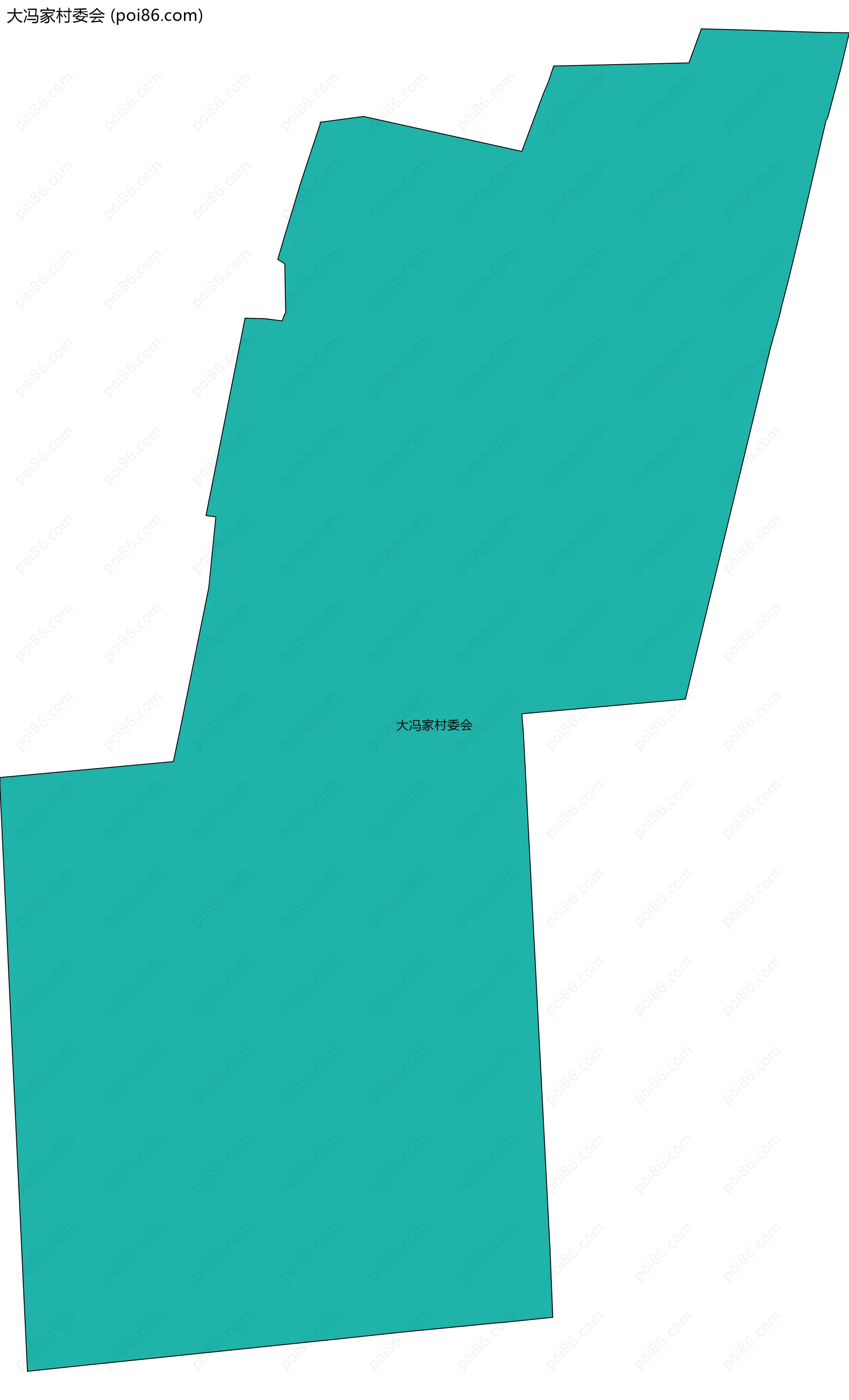 大冯家村委会边界地图