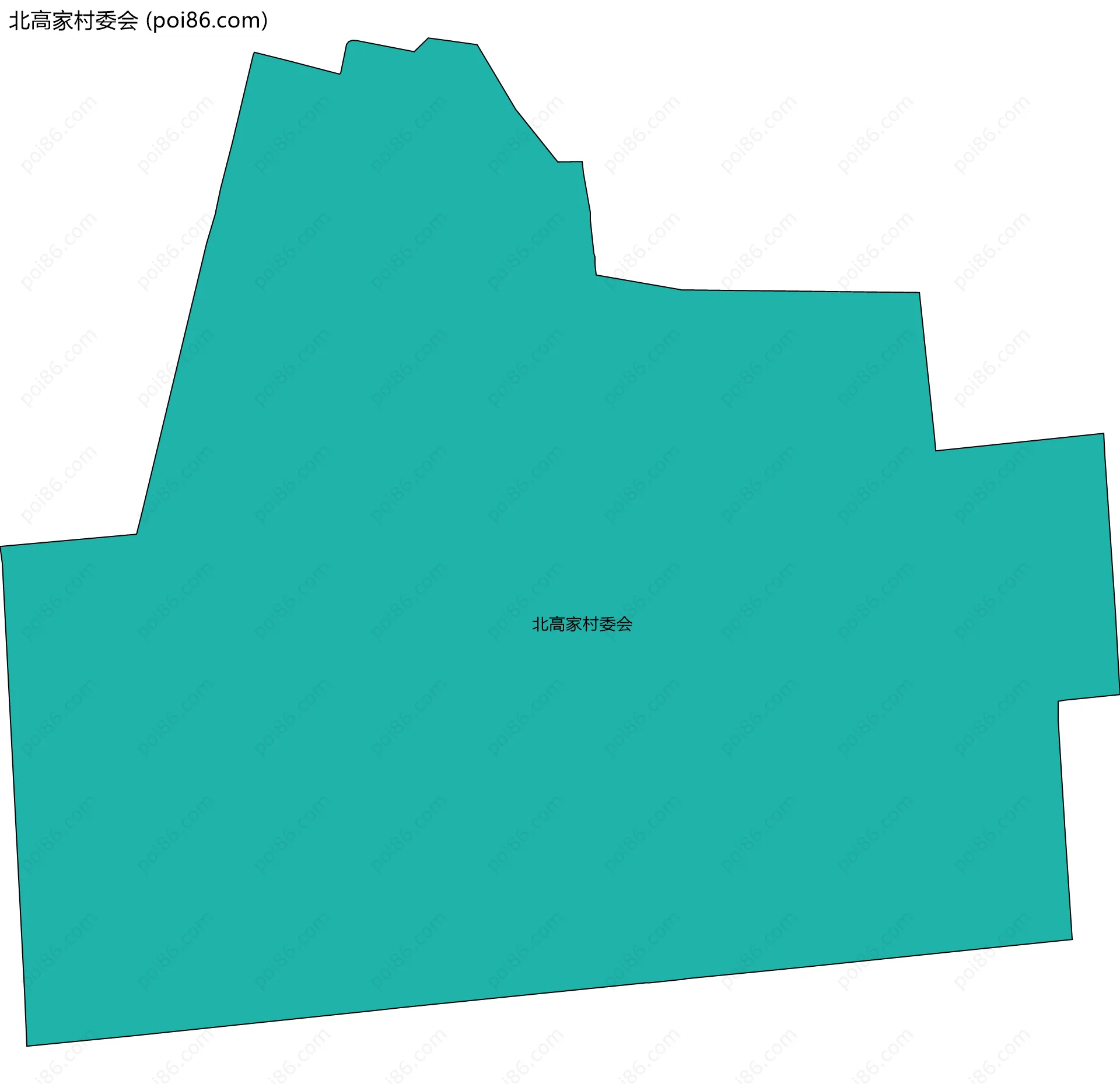 北高家村委会边界地图