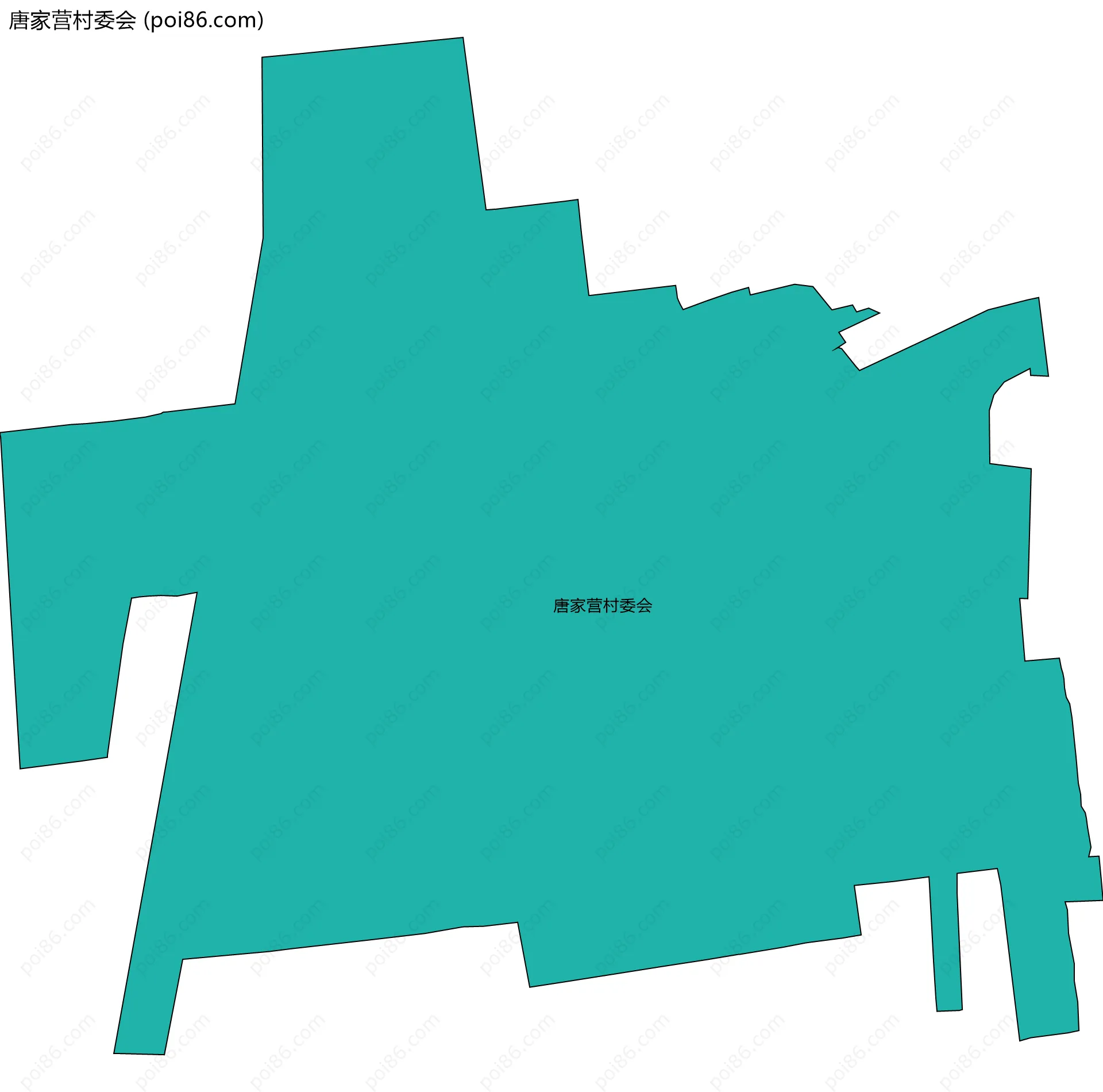 唐家营村委会边界地图