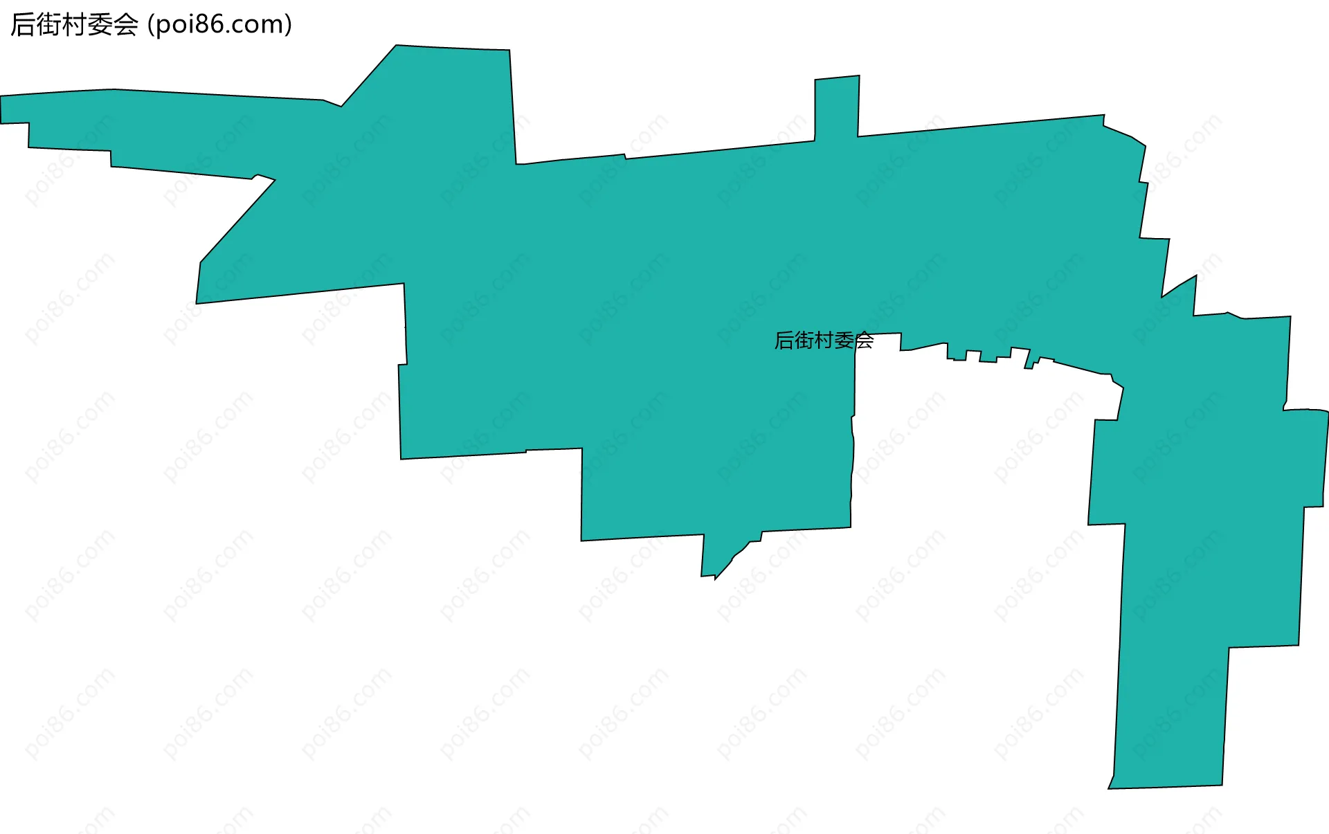 后街村委会边界地图