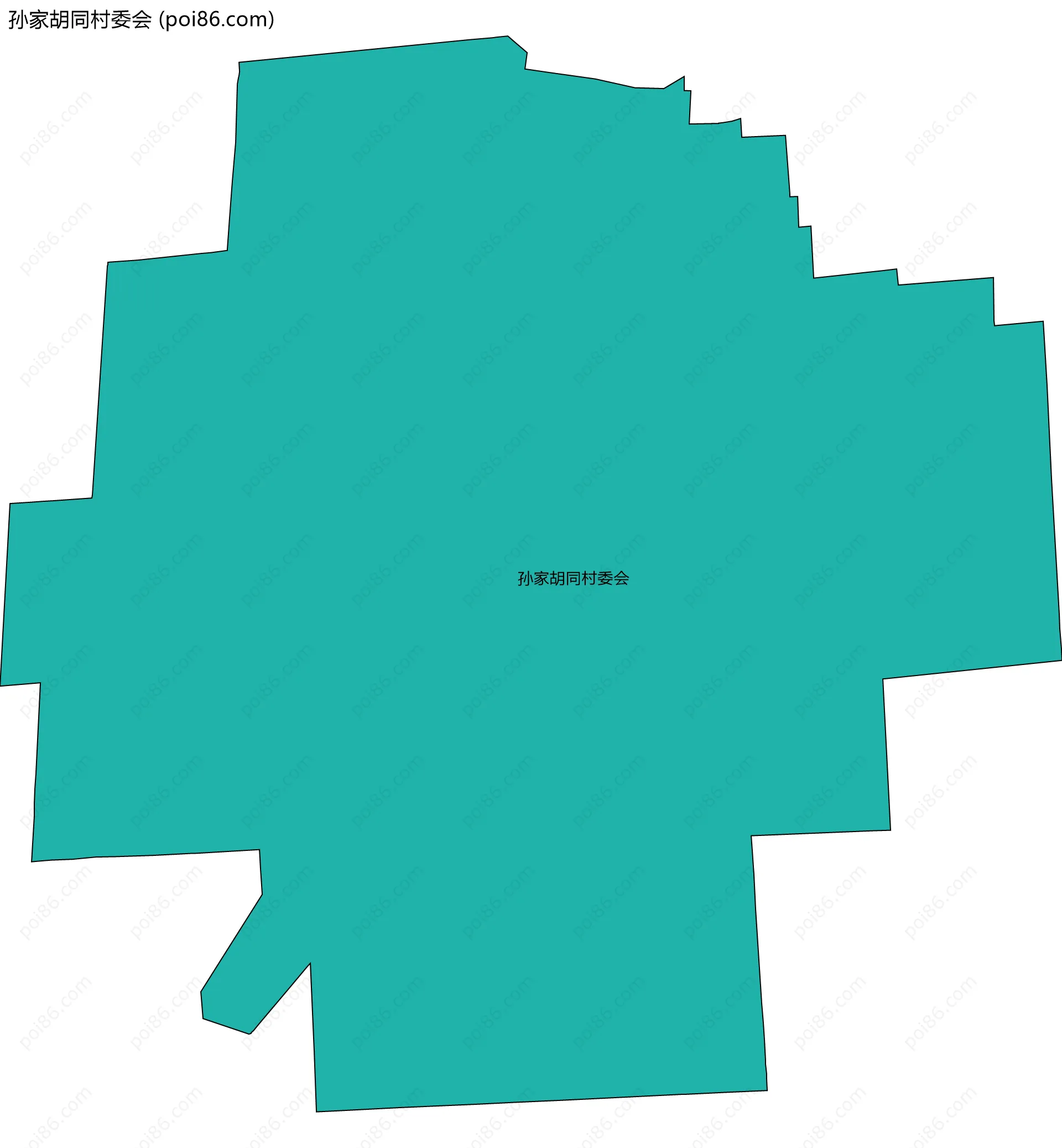 孙家胡同村委会边界地图